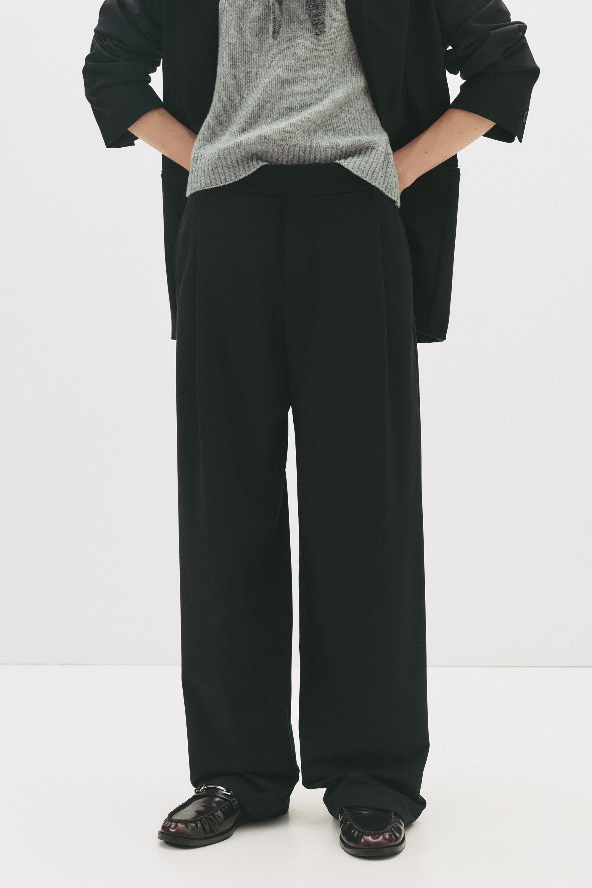Darted smart trousers — Black