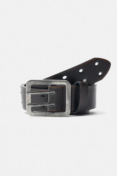 Leather effect belt — Brown 1