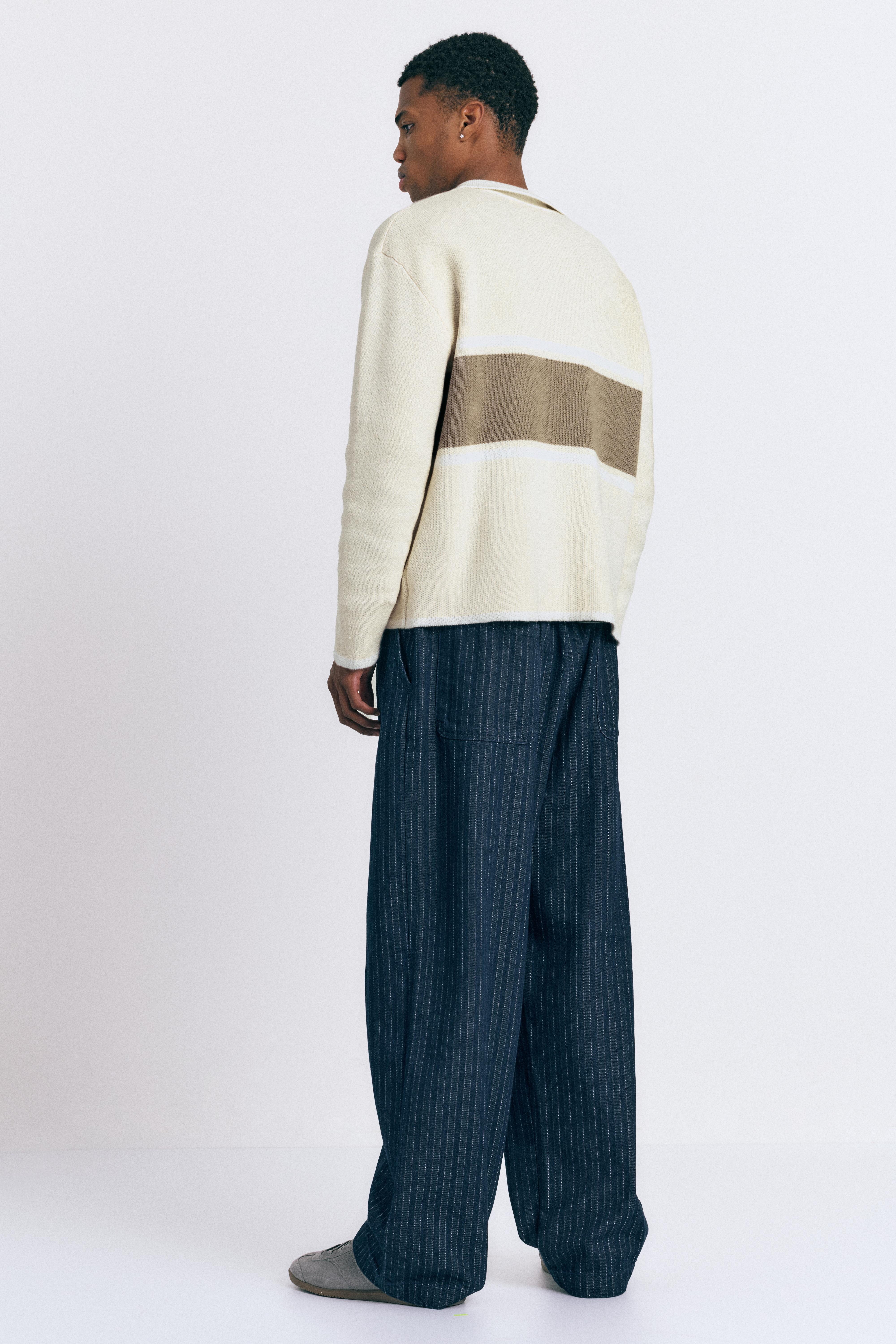 Fermuar detaylı örme polo - Görsel 9