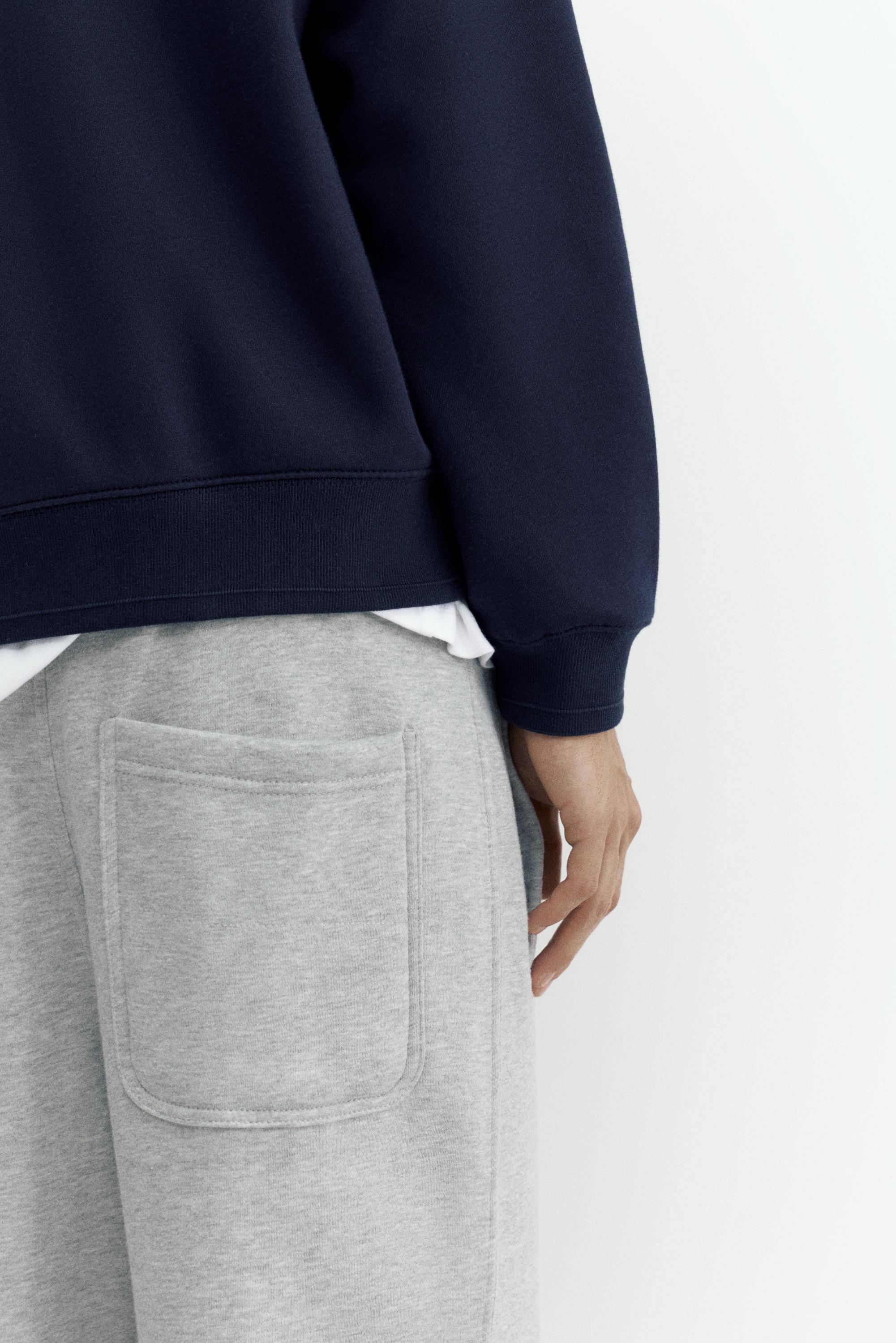 Basic baggy tracksuit bottoms — Grey marl
