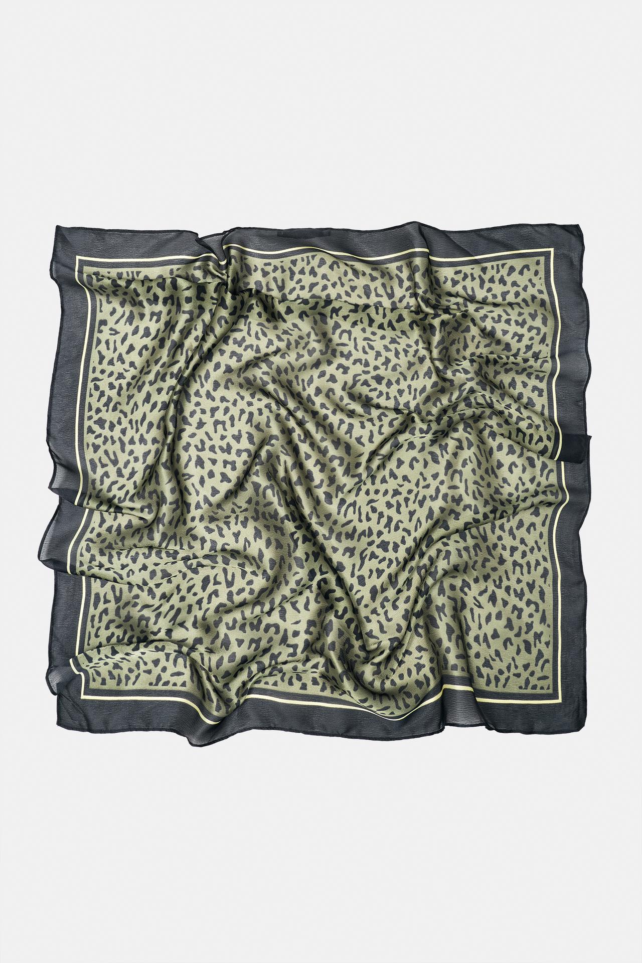 Leopard print bandanna — Green