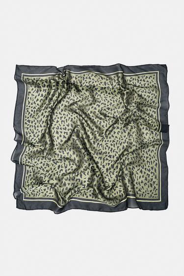 Leopard print bandanna — Green 5
