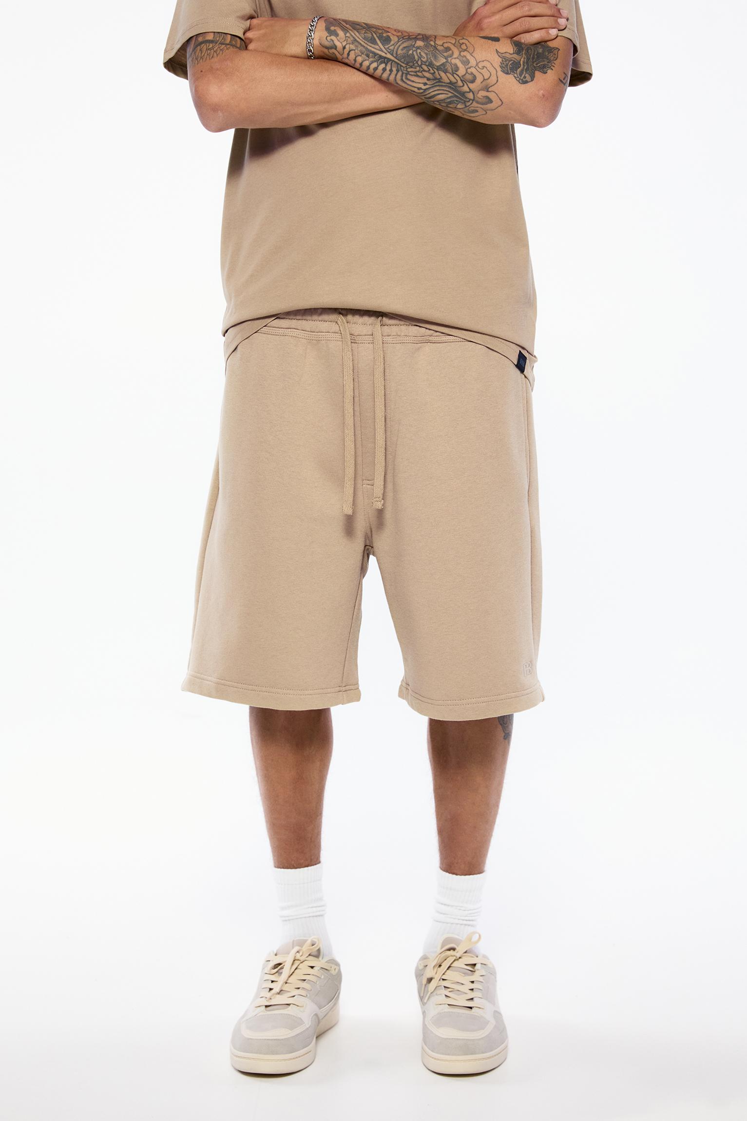 Pack of Bermuda jogger shorts and T-shirt — Sand