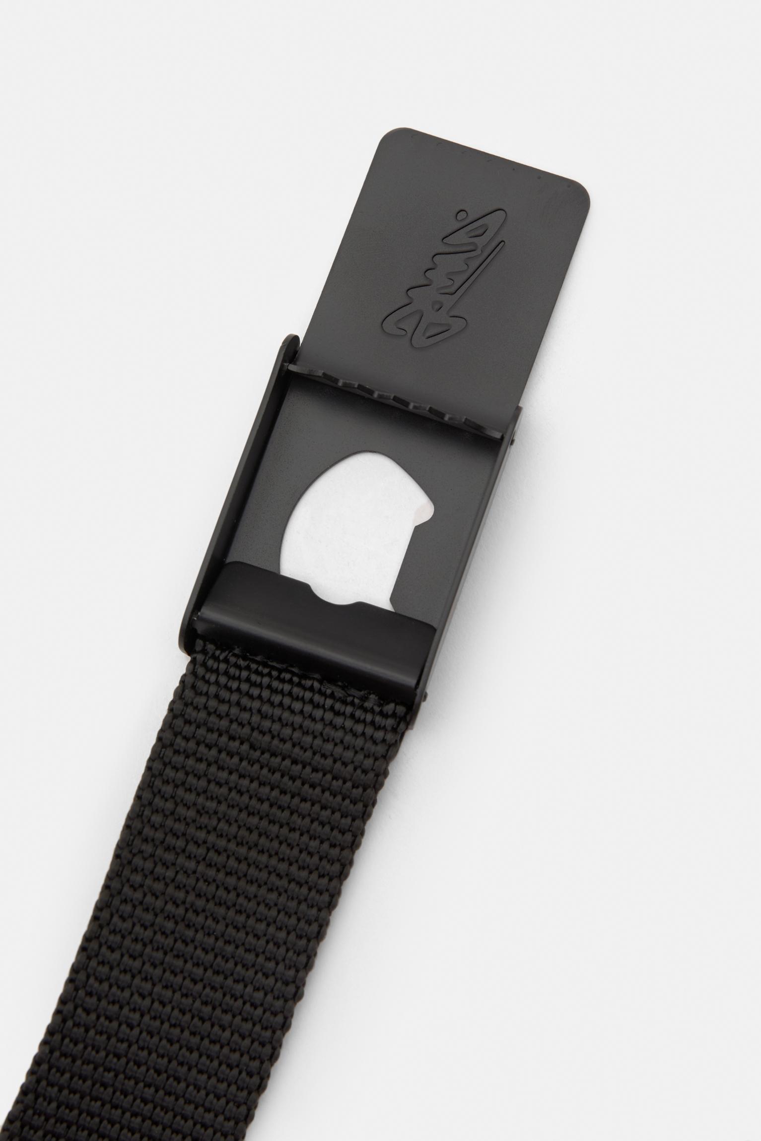 Fabric belt with black STWD buckle — Black