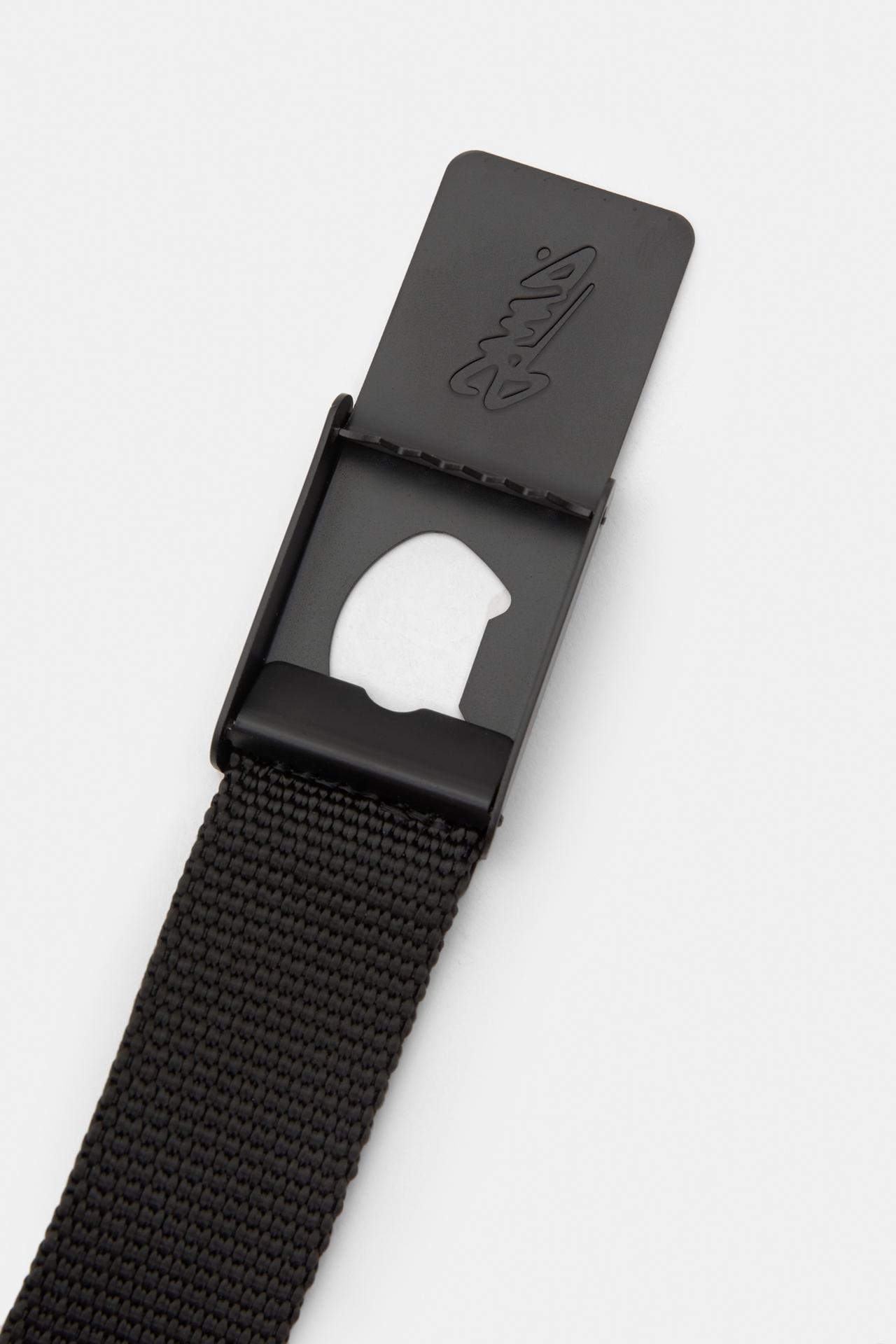 Fabric belt with black STWD buckle — Black