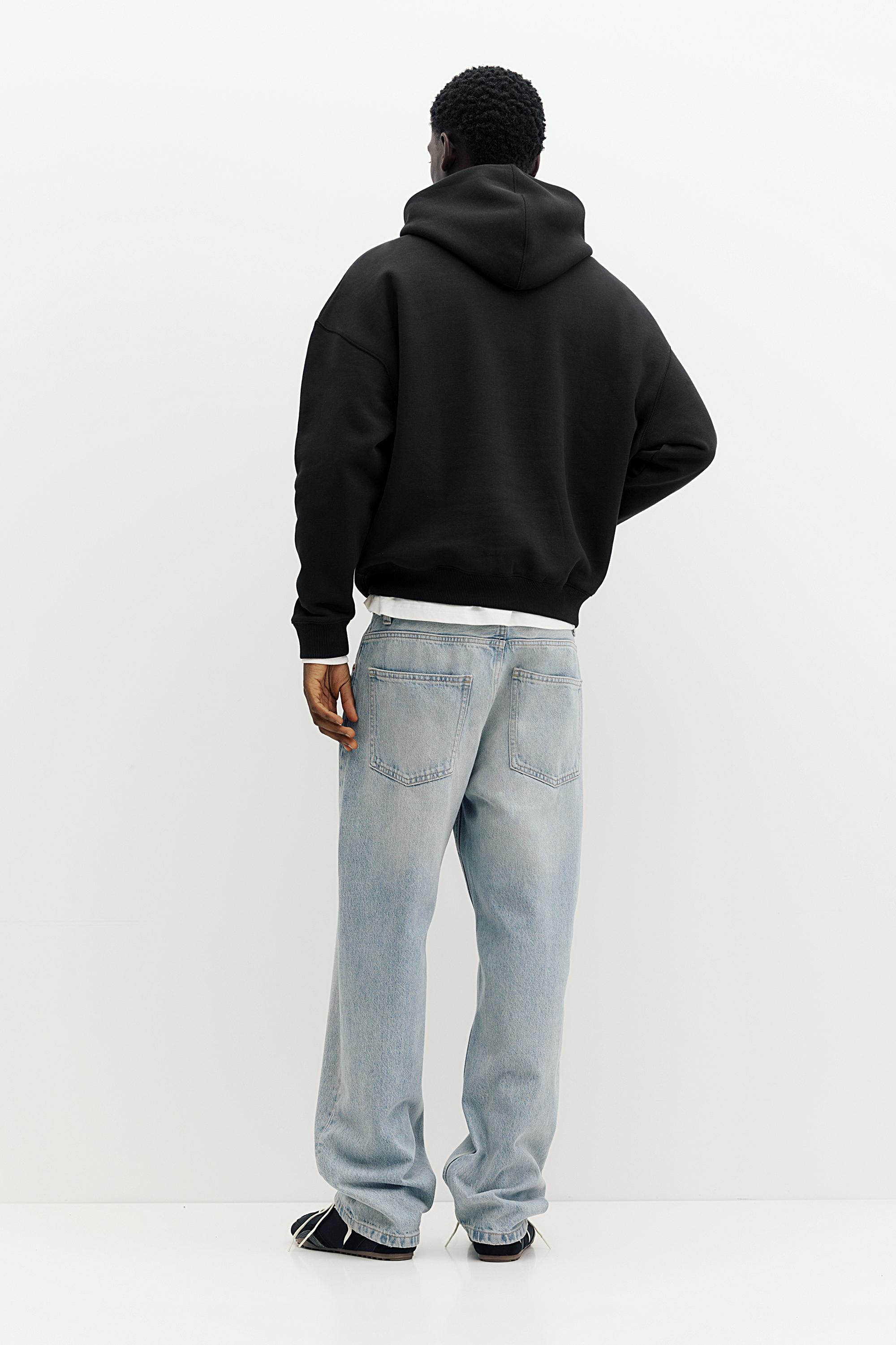Boxy fit hoodie — Black