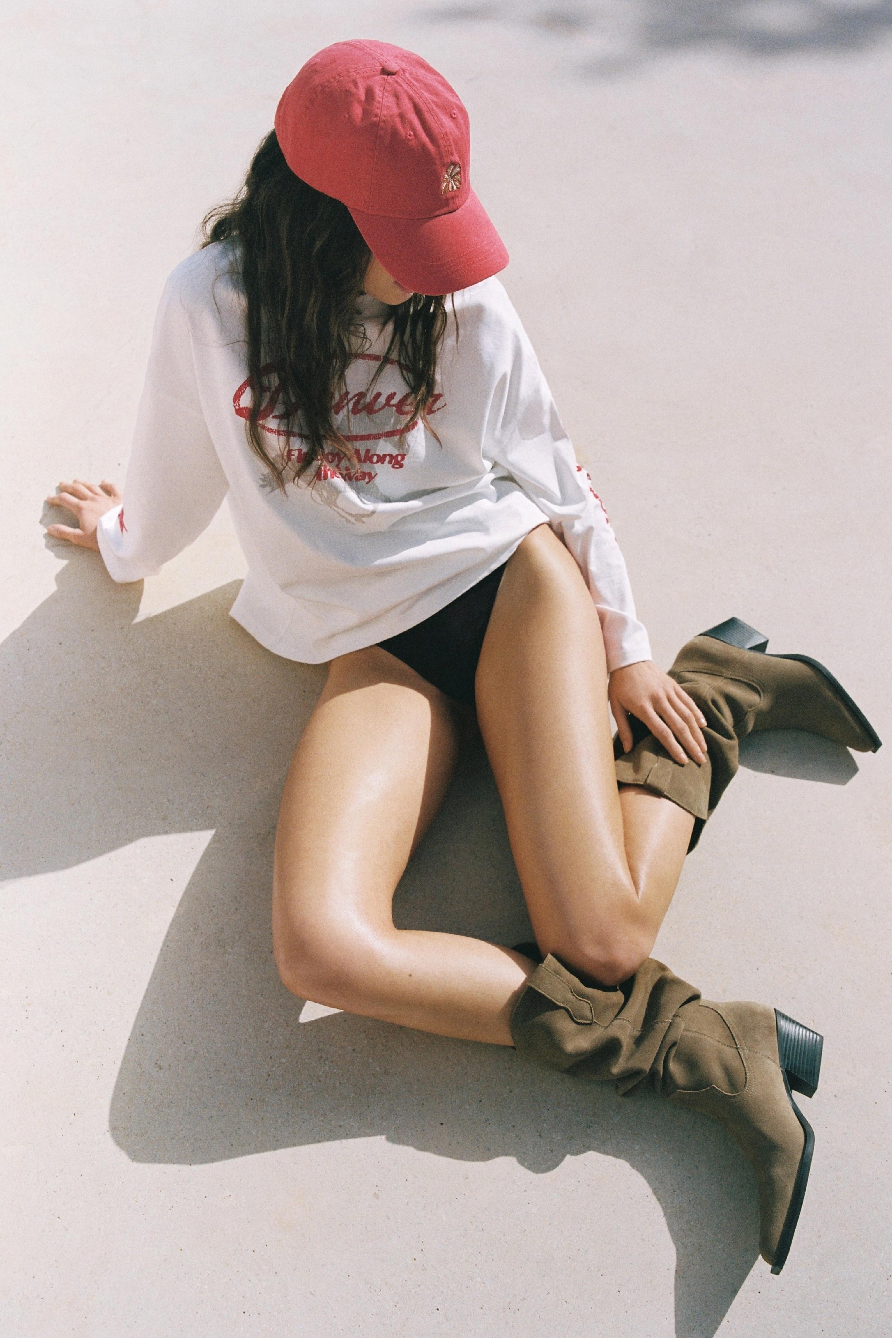 cowboy leather boots — Sand