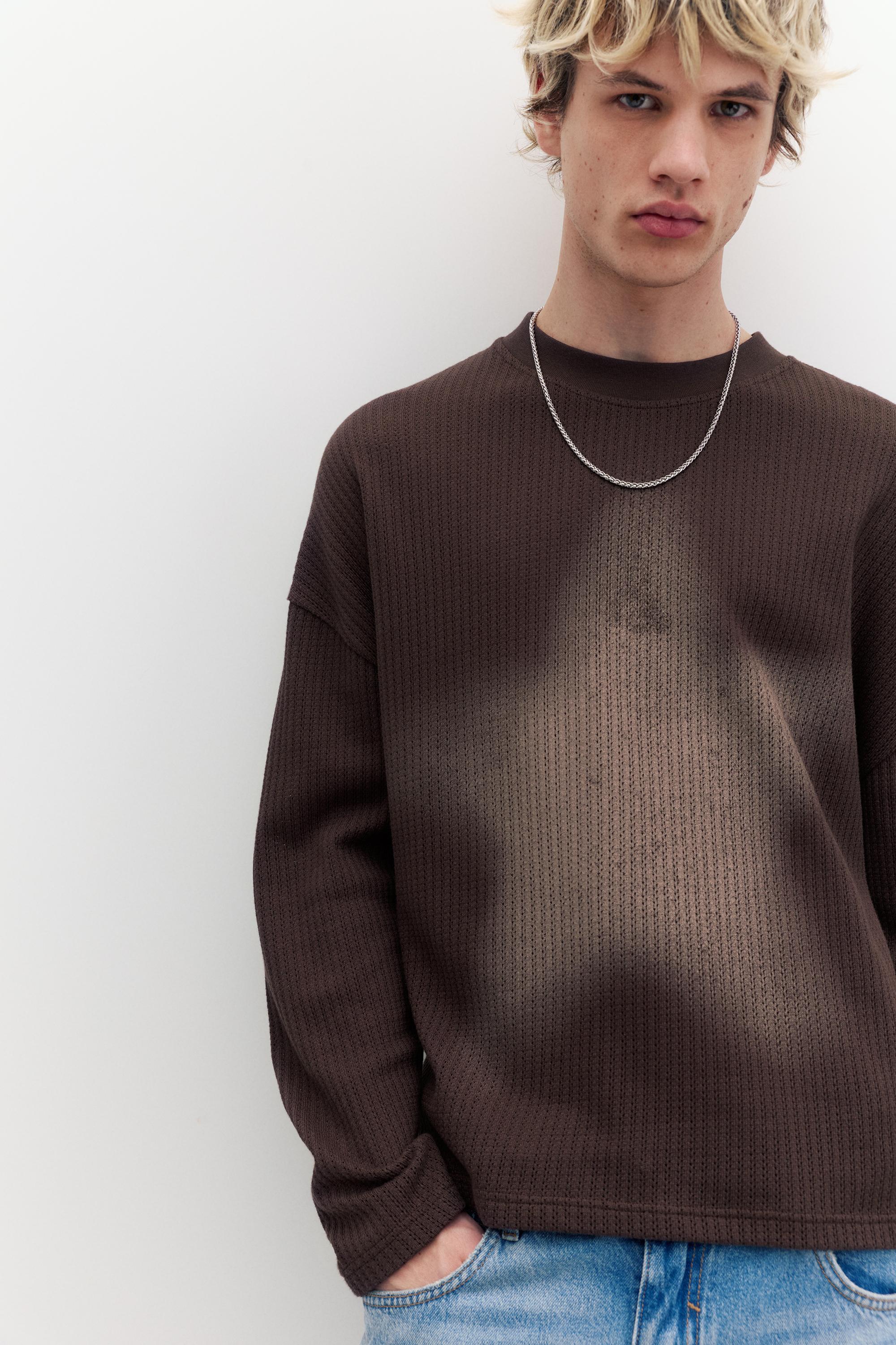 Yıldız baskılı triko tişört - Görsel 19