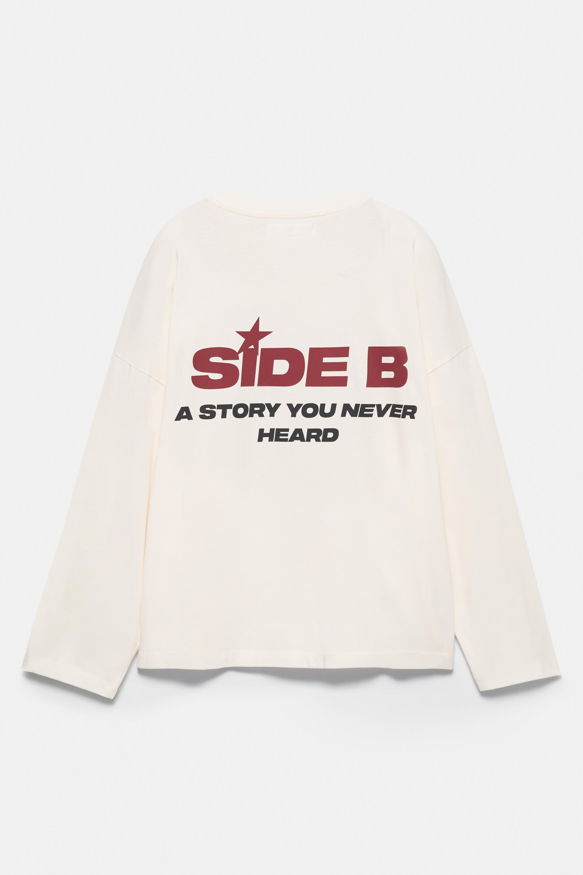 Grafik baskılı beyaz t-shirt