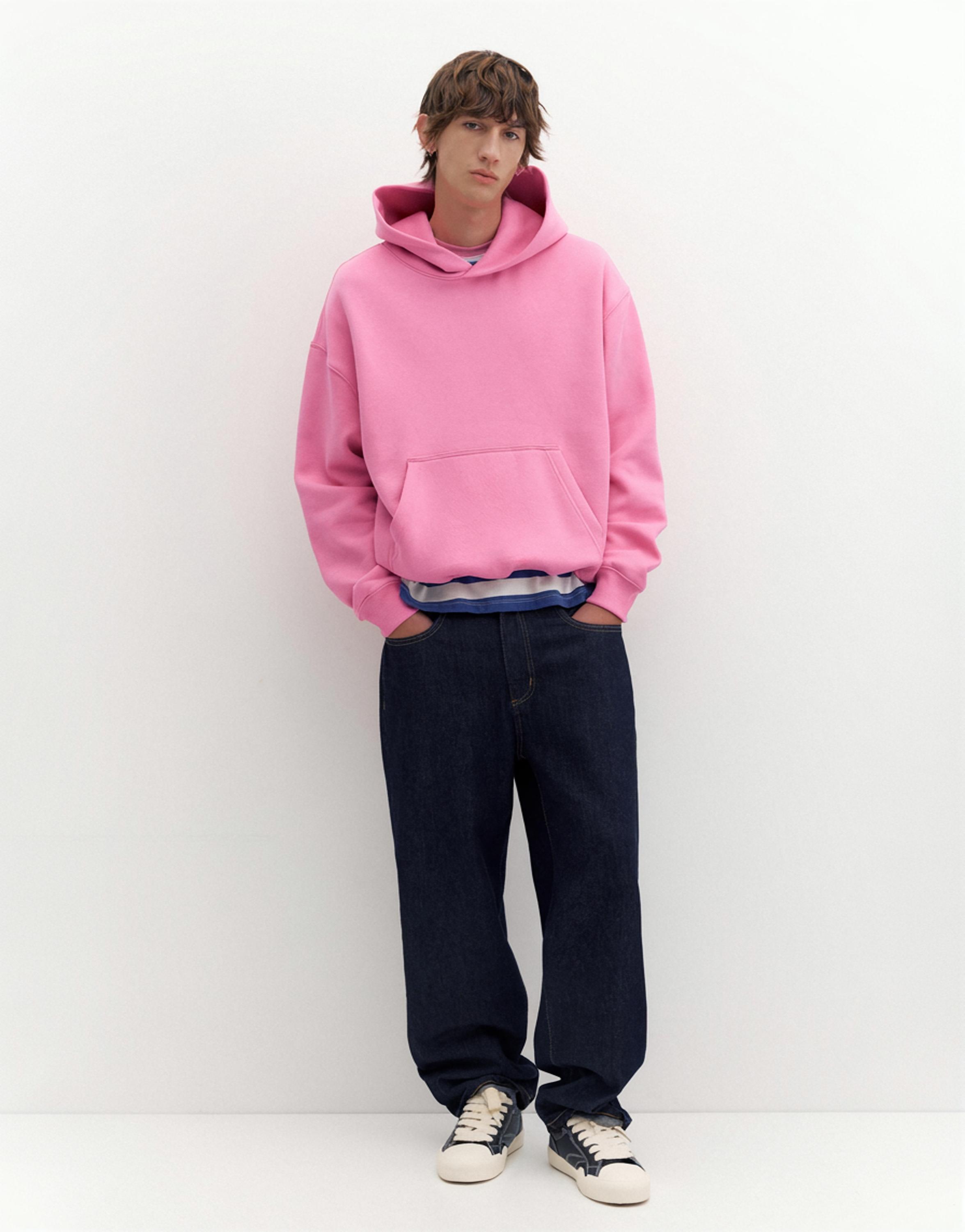 STWD boxy-fit logo hoodie — Pink
