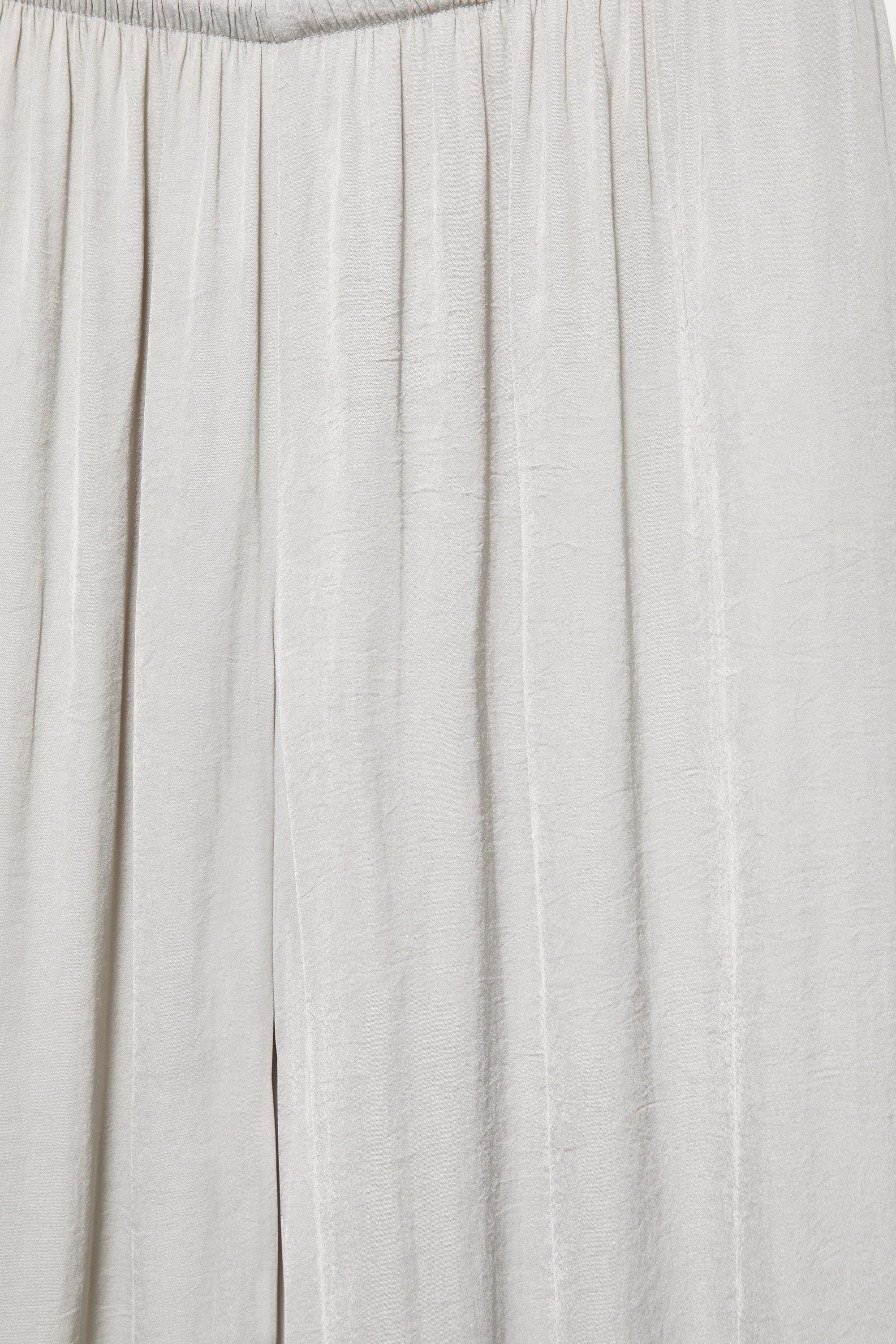 Satin sarouel trousers — Pale grey