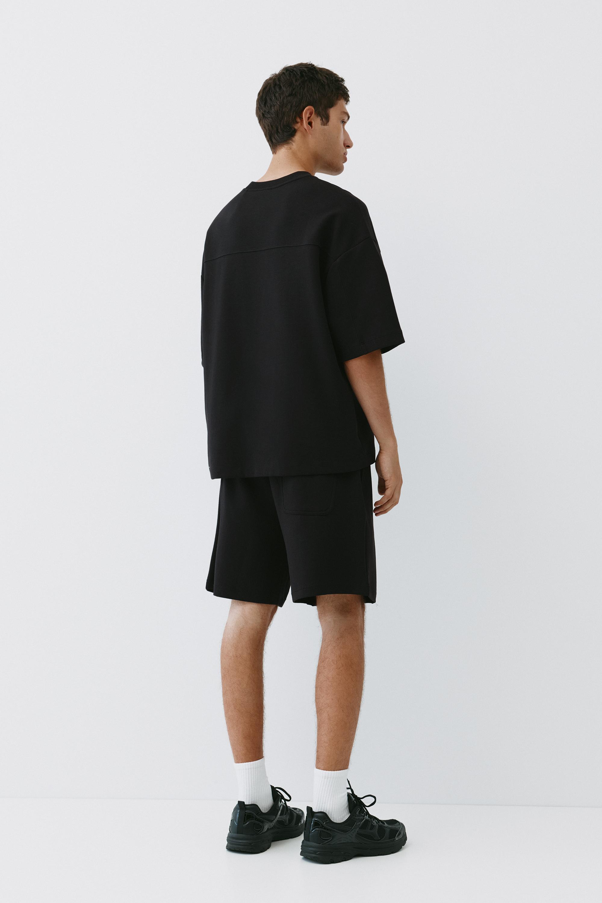 Interlock jogger Bermuda shorts — Black