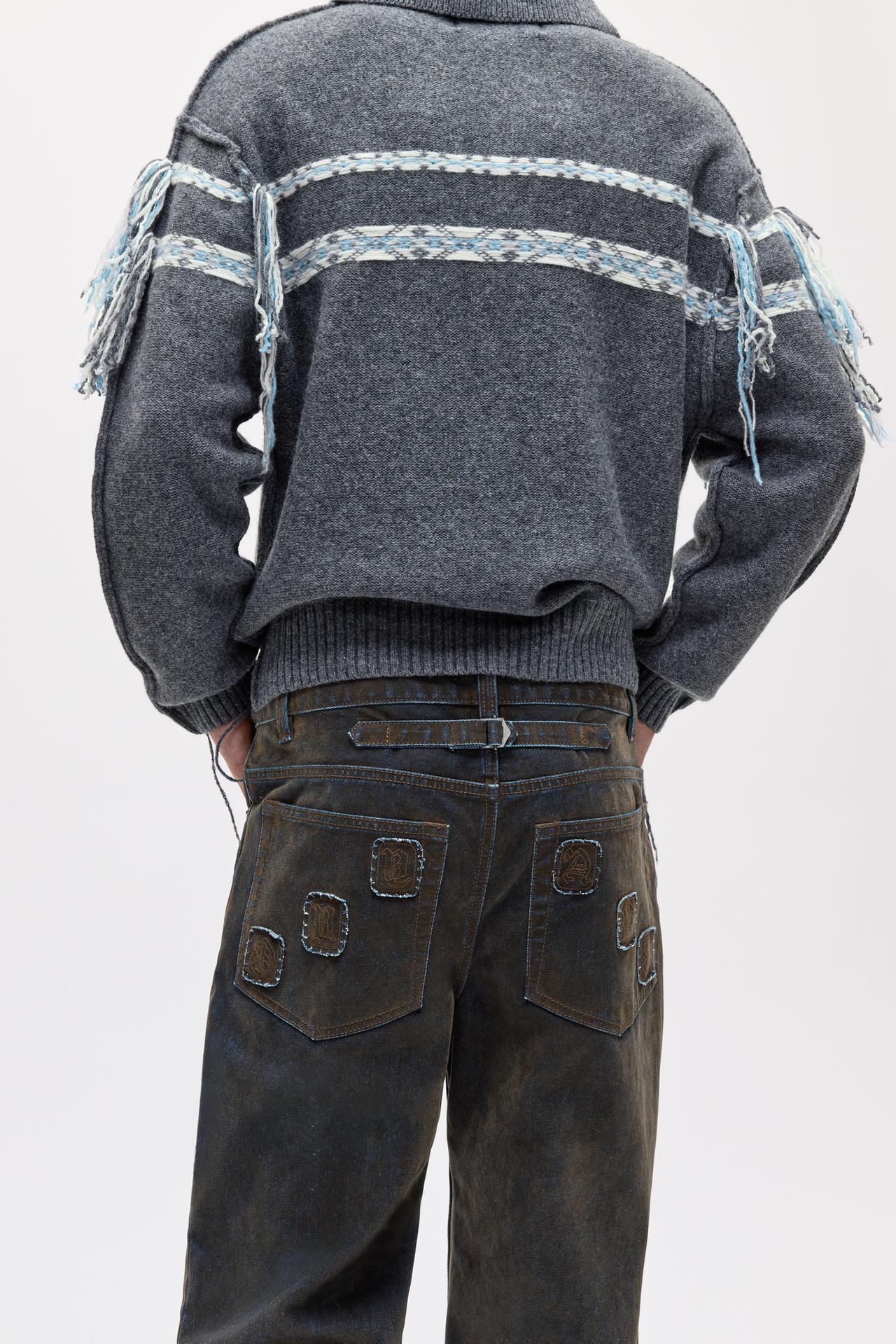 Oscar Ouyang wool polo shirt — Grey