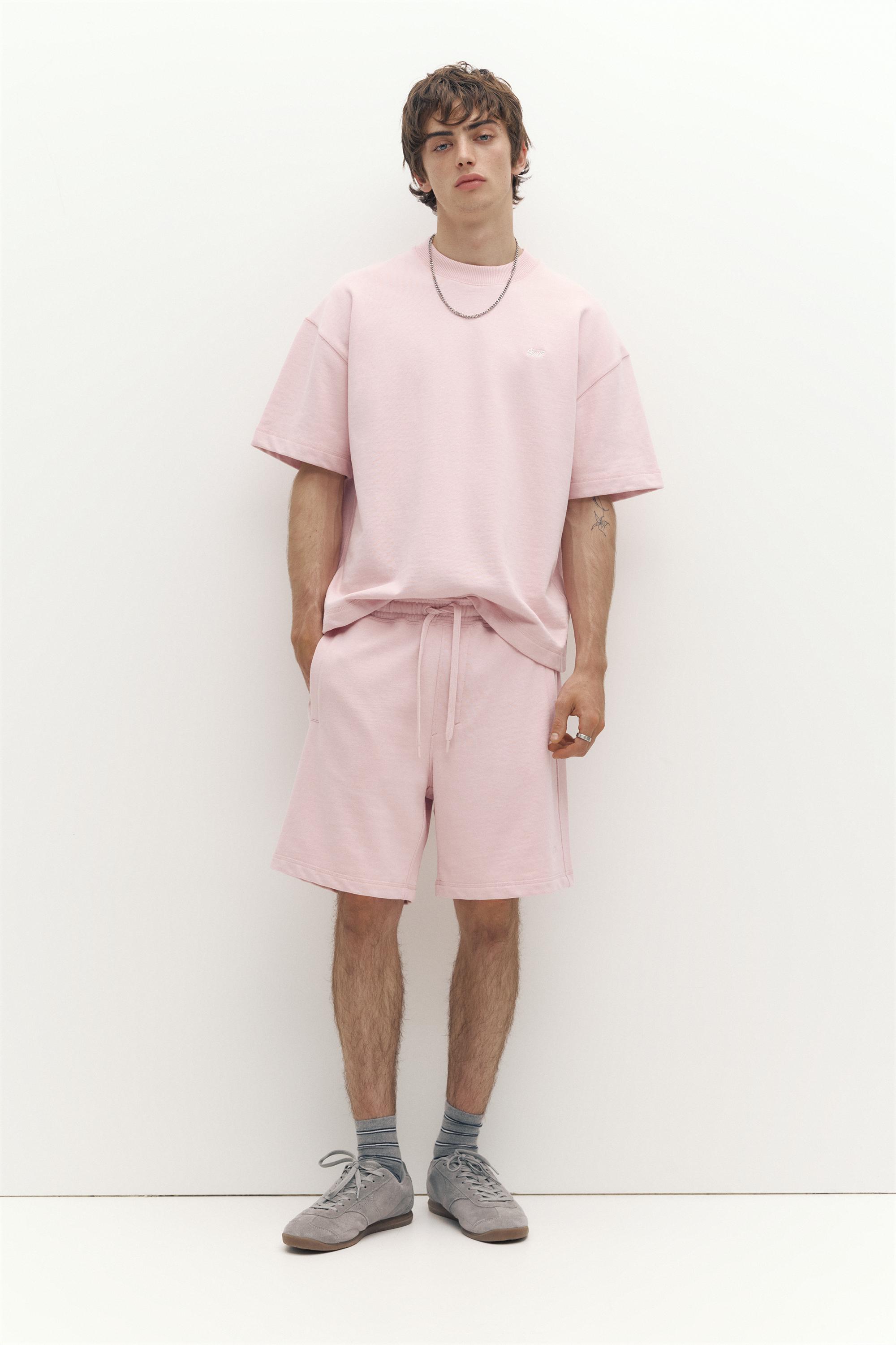 Logolu jogger bermuda şort - Görsel 34