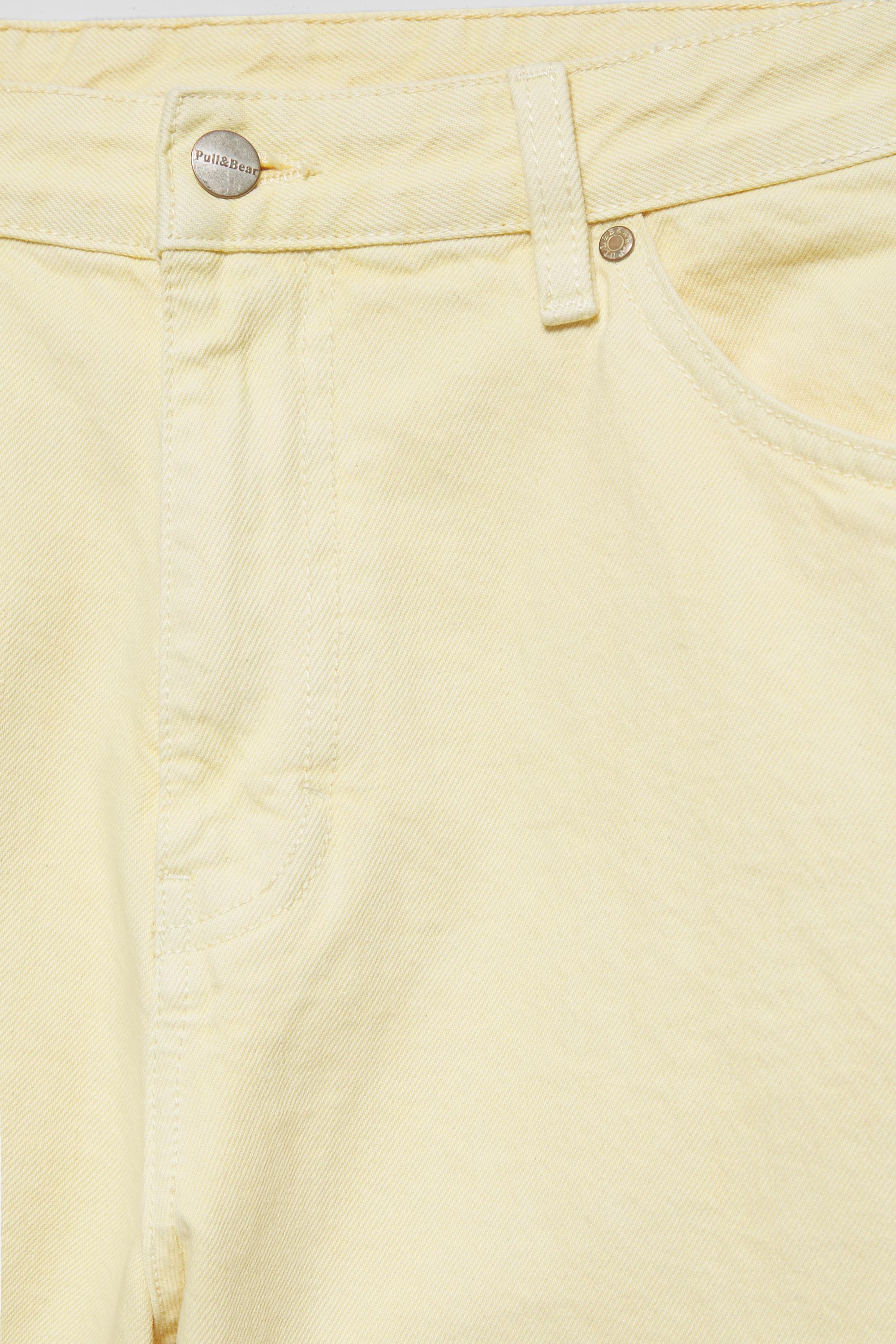 Baggy denim Bermuda shorts — Yellow
