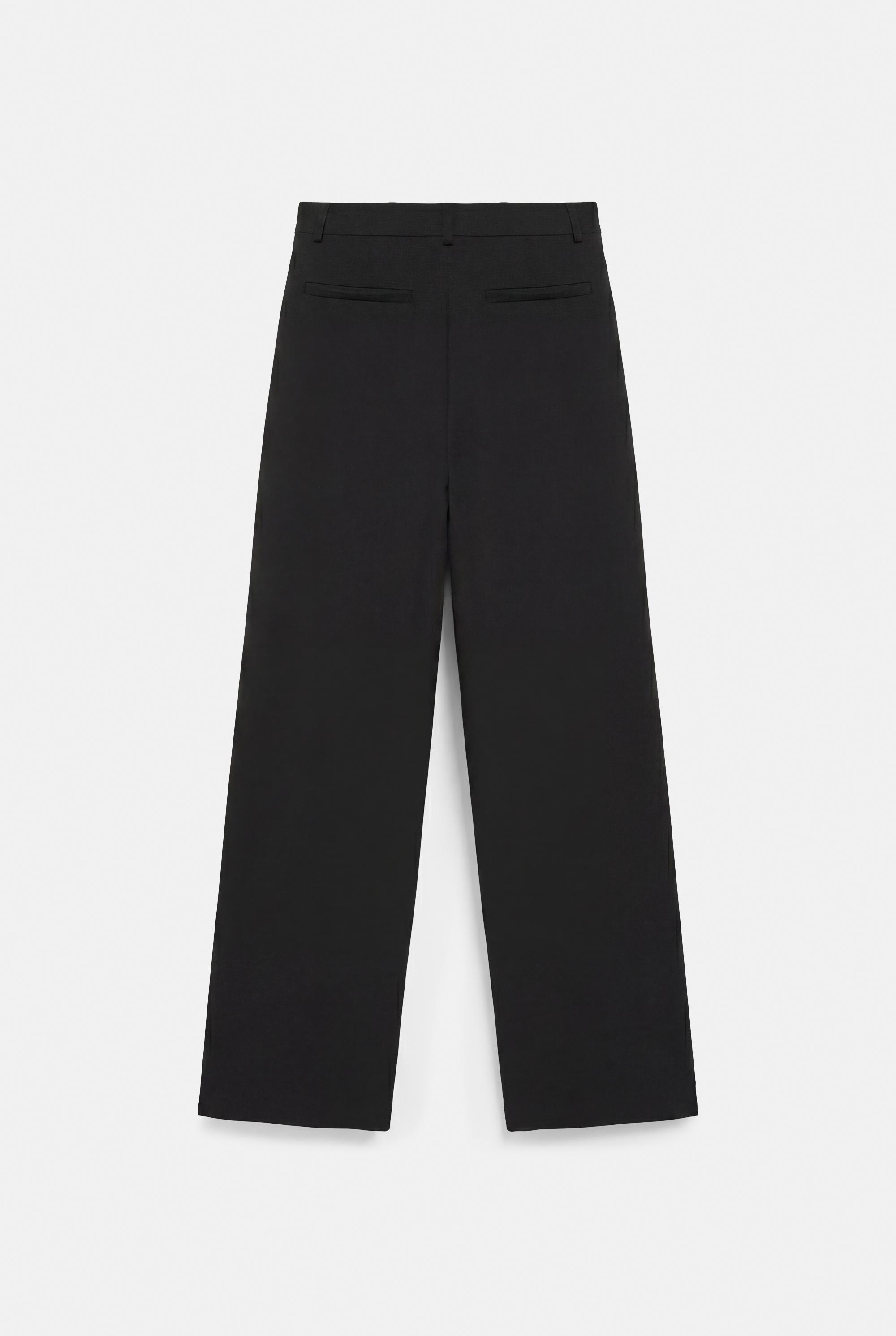 Straight-leg smart trousers — Black