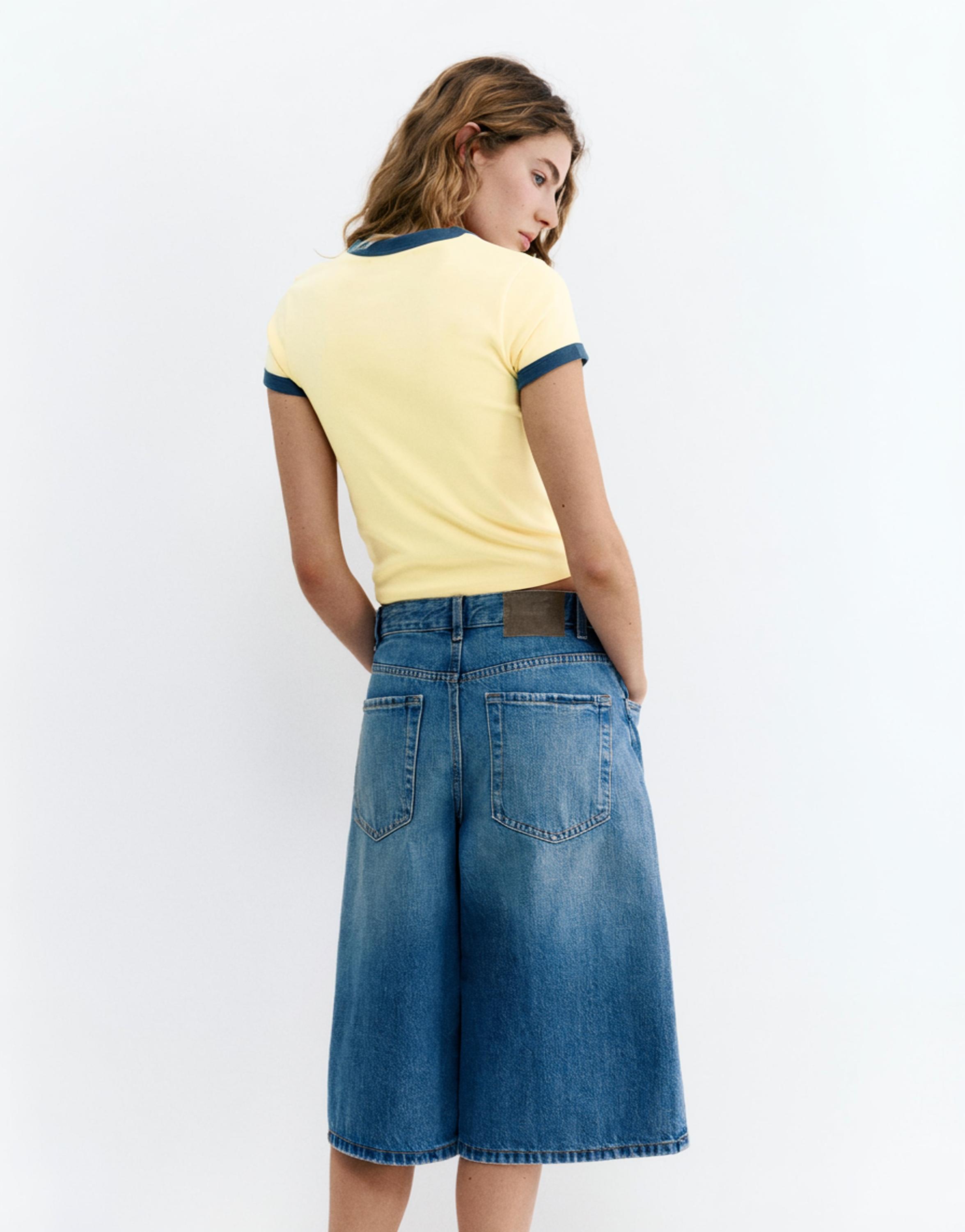 Ribbed graphic T-shirt — Yellow
