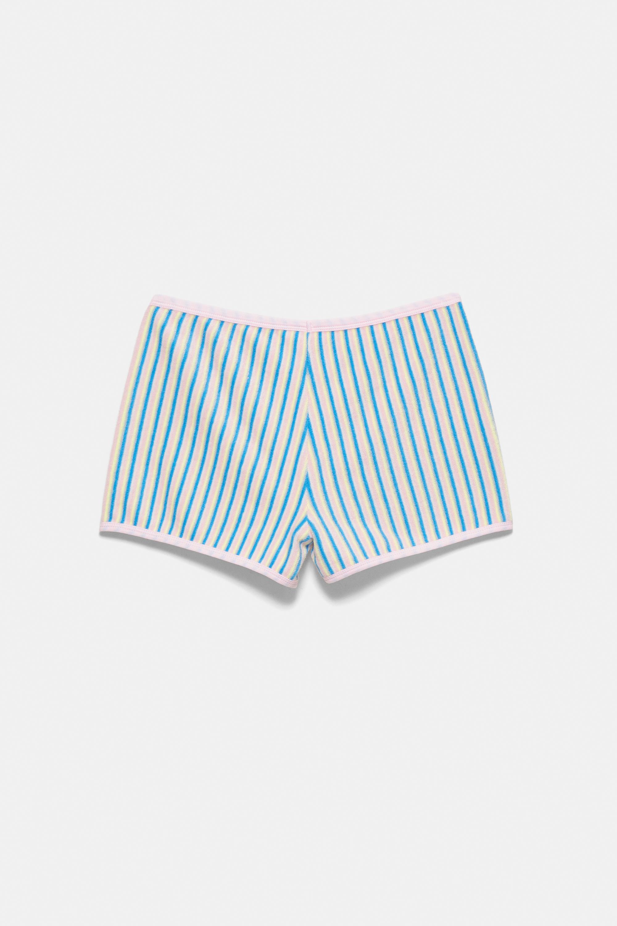 Pleasures x STWD towelling shorts — Striped
