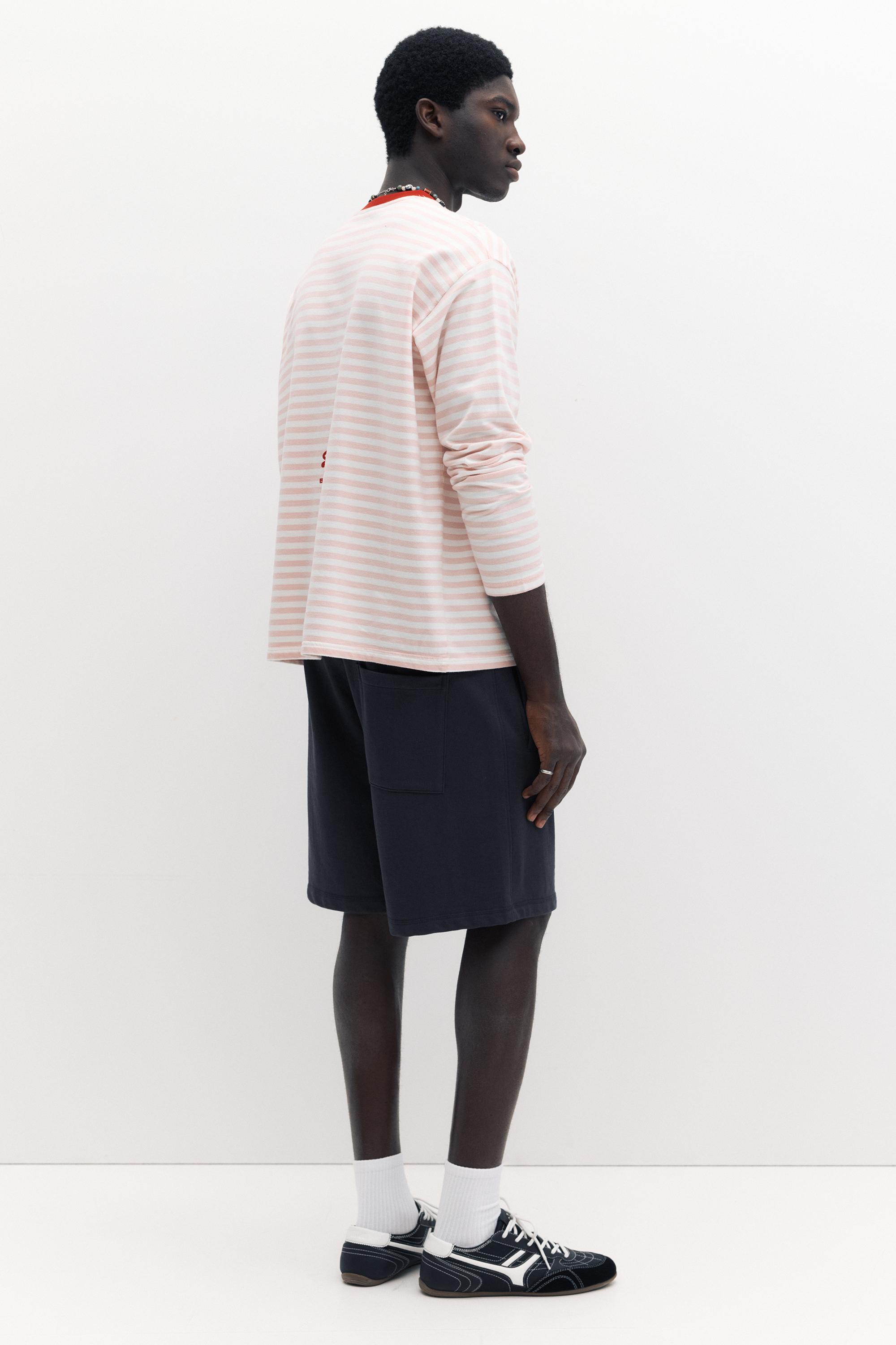 Logolu jogger bermuda şort - Görsel 11