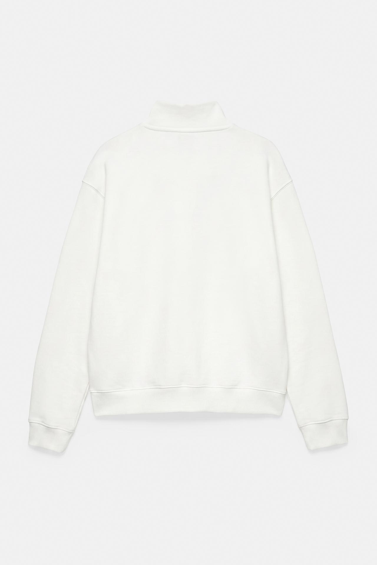 Quarter-zip sweatshirt — Off white