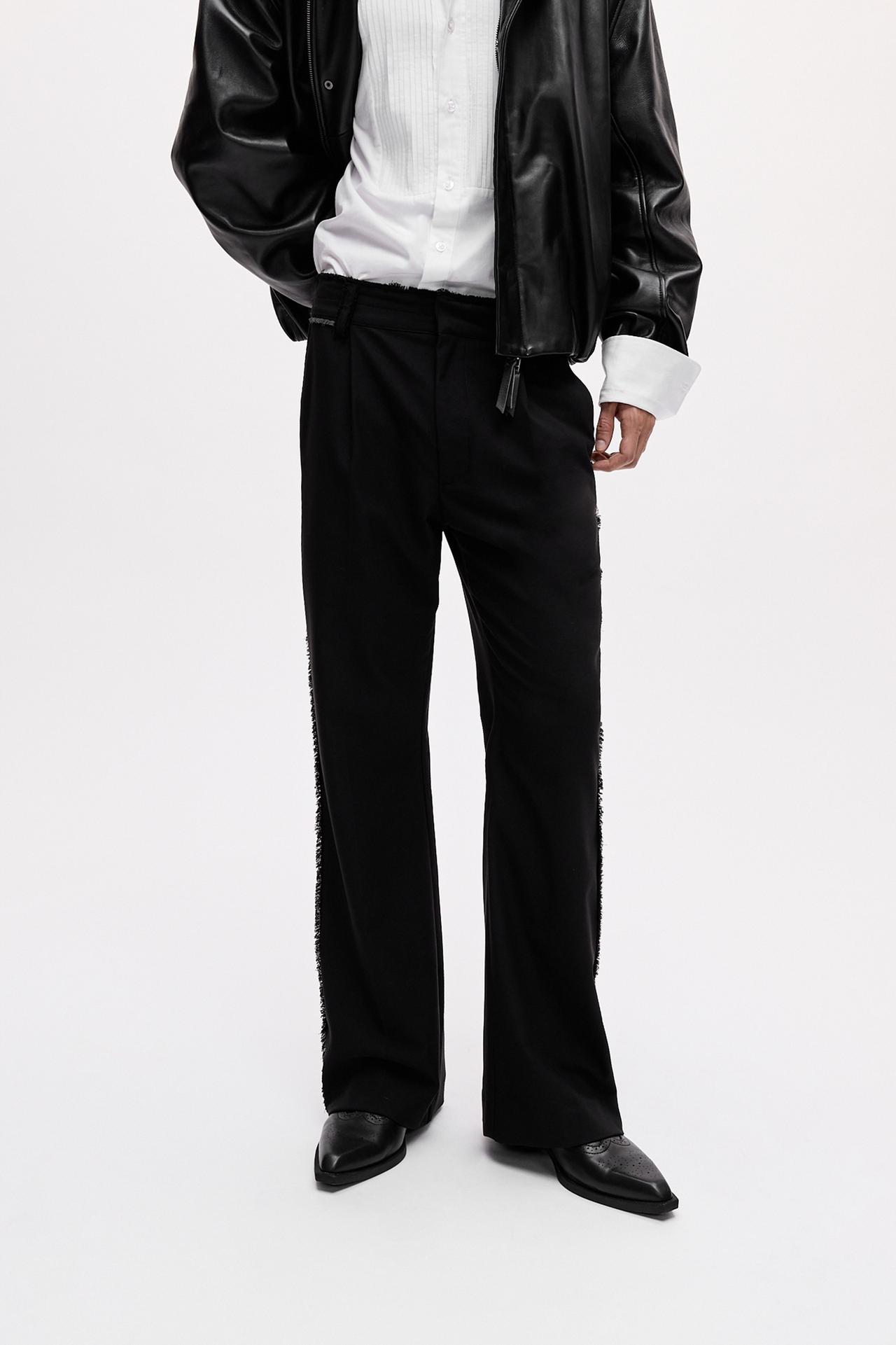 Oscar Ouyang tailored trousers — Black