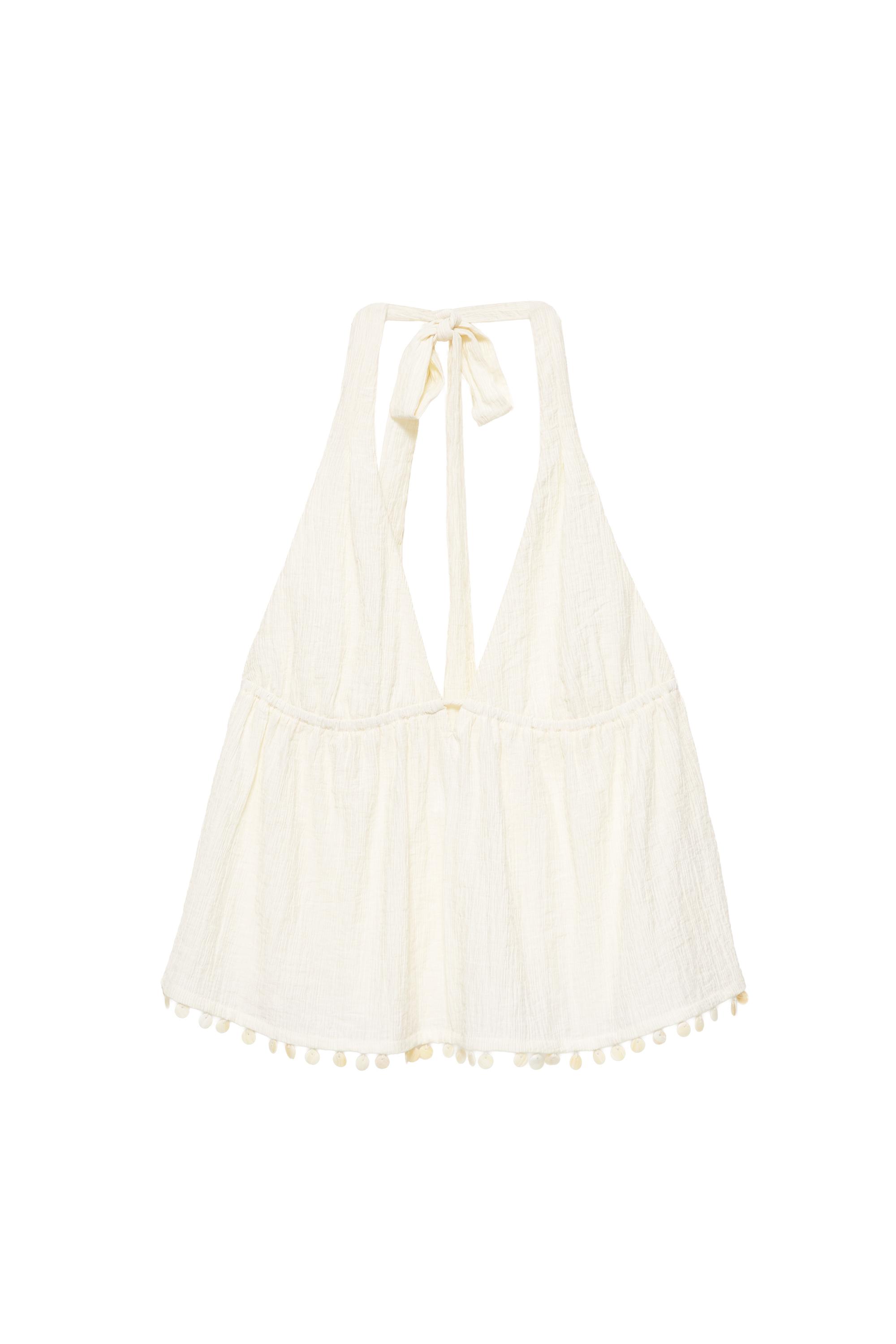 Pull&Bear Halter deniz kabuklu top görsel 4