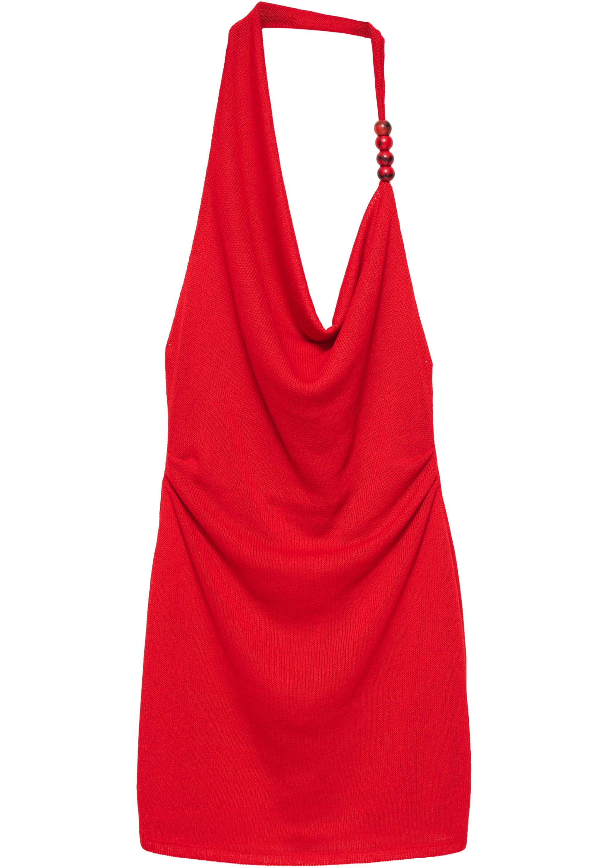 Short red dress — Dark pink