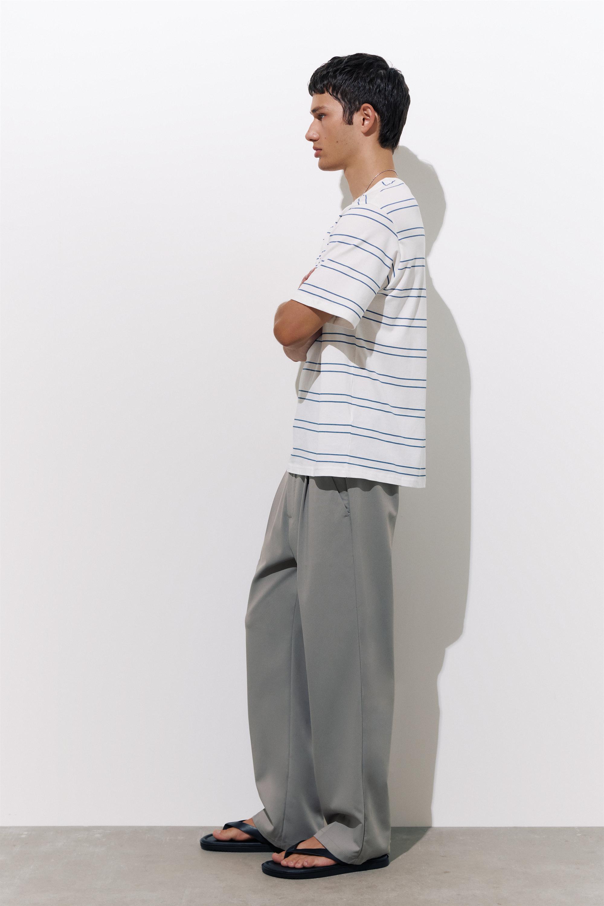 Wide-leg tailored trousers — Grey