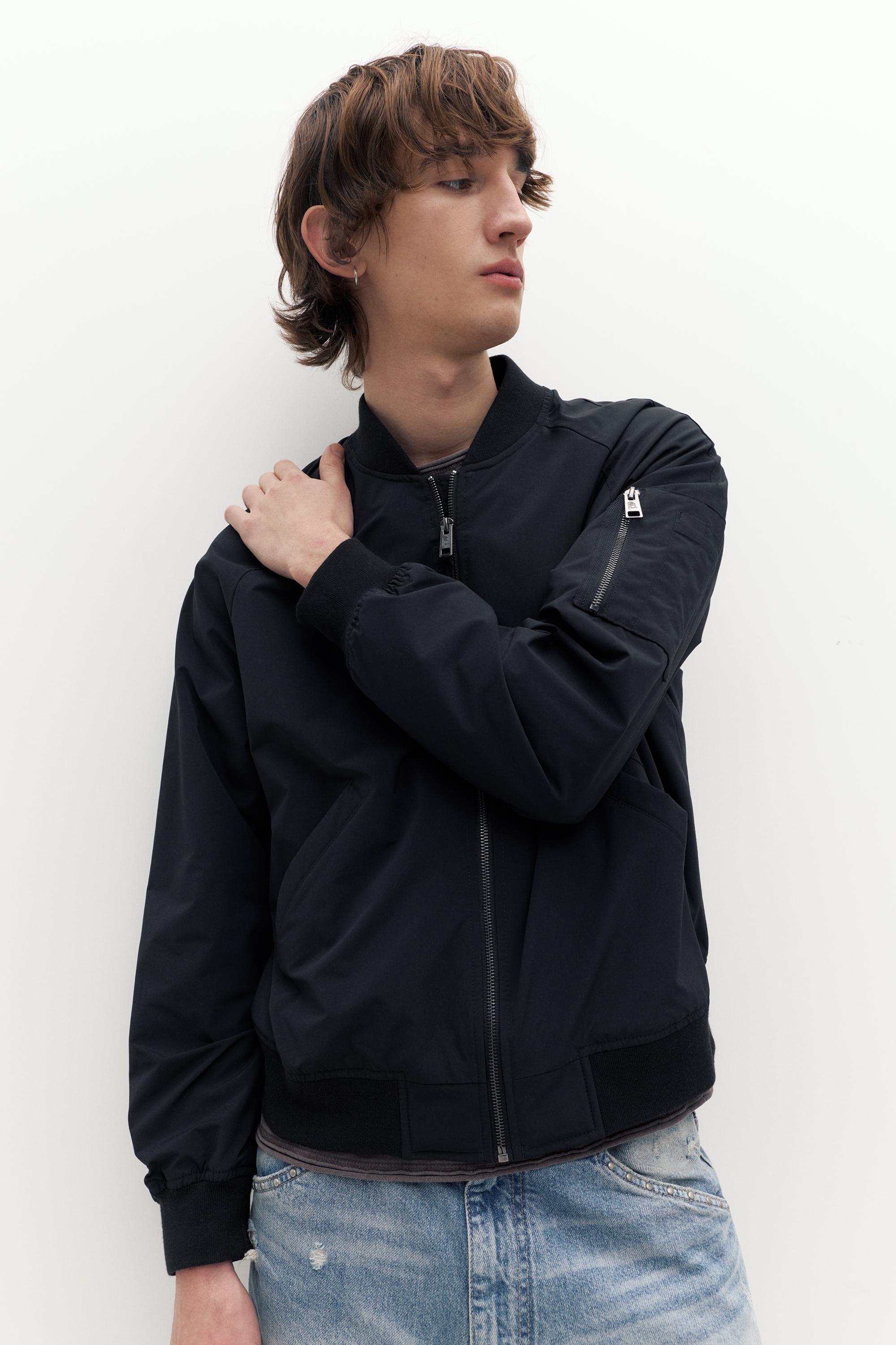 Lightweight bomber jacket — Black