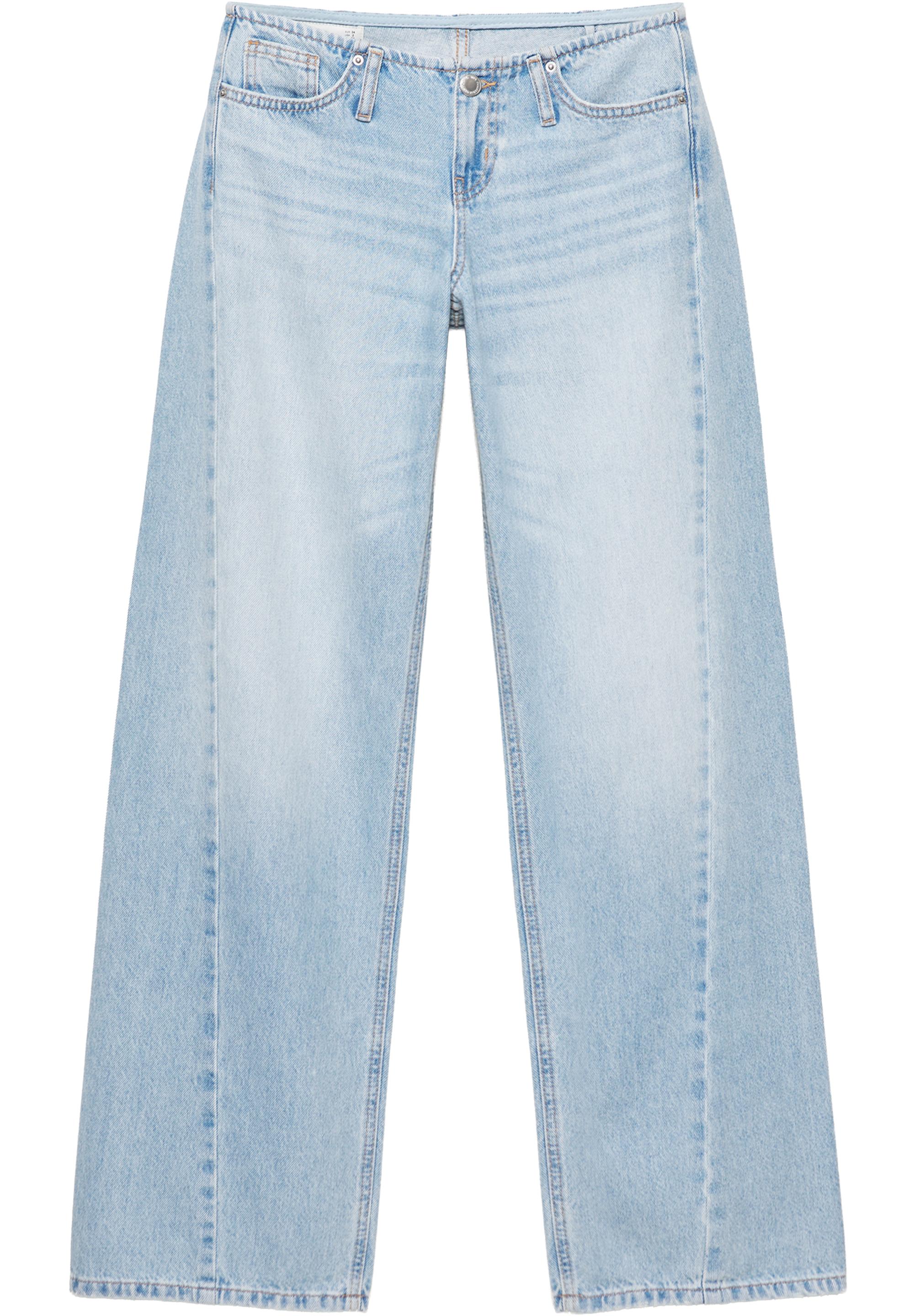 Low-rise straight-leg jeans — Pale blue