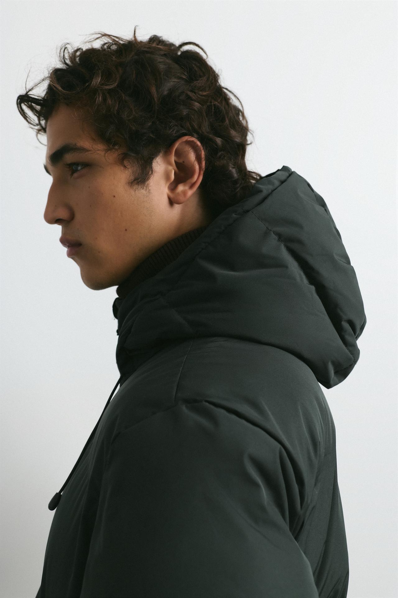 Heat-sealed quilted jacket with hood — Bottle