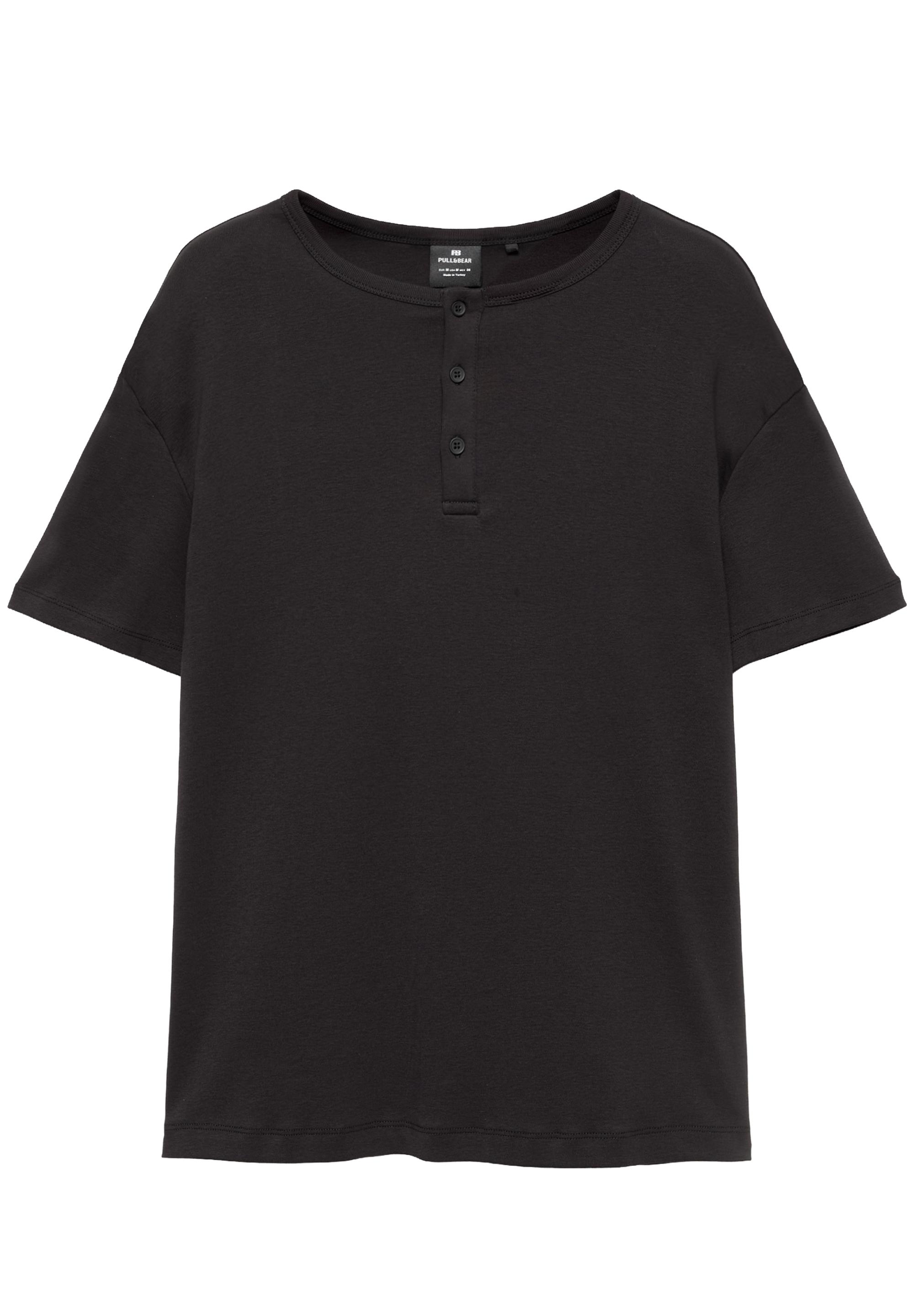 Basic Henley T-shirt — Black