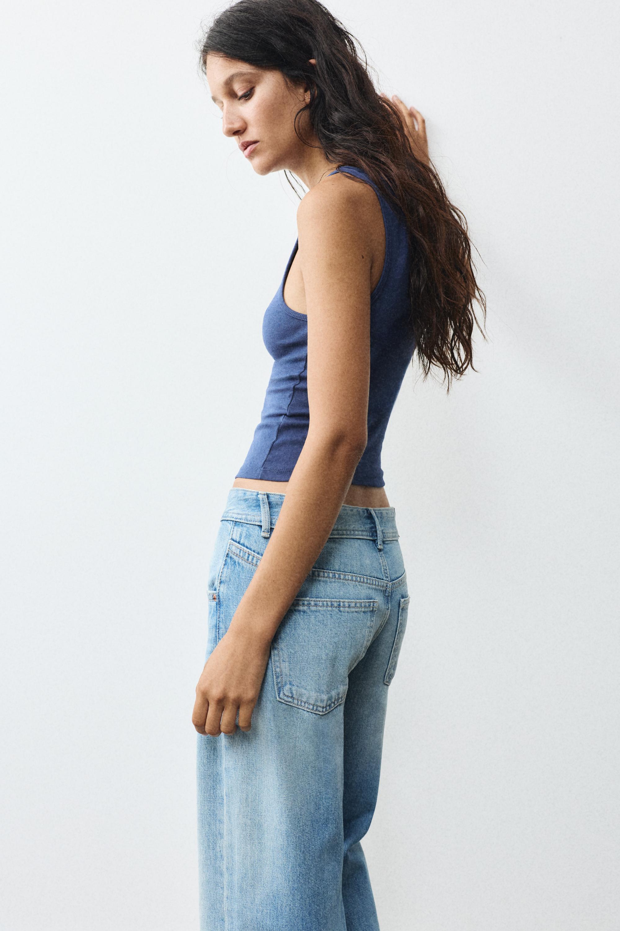 Boat neck tank top — Navy