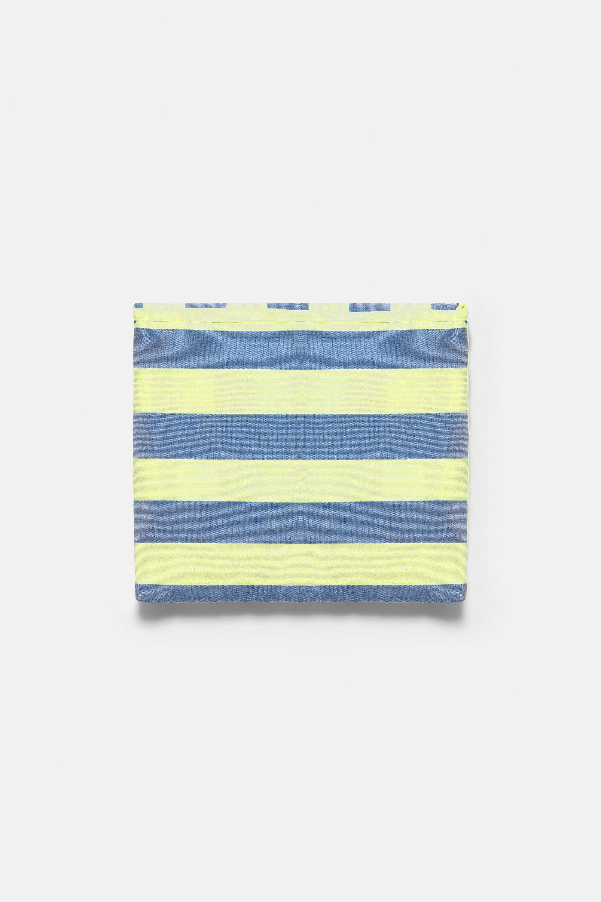 Large striped tote bag — Green
