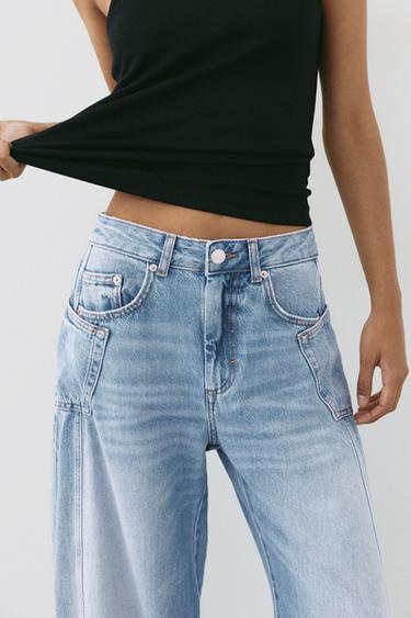 Seam detail balloon-fit baggy jeans — Pale blue 3
