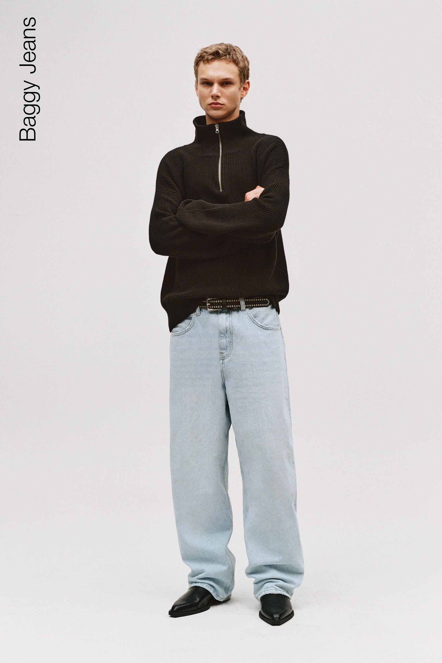 Relaxed fit baggy jeans — Pale indigo