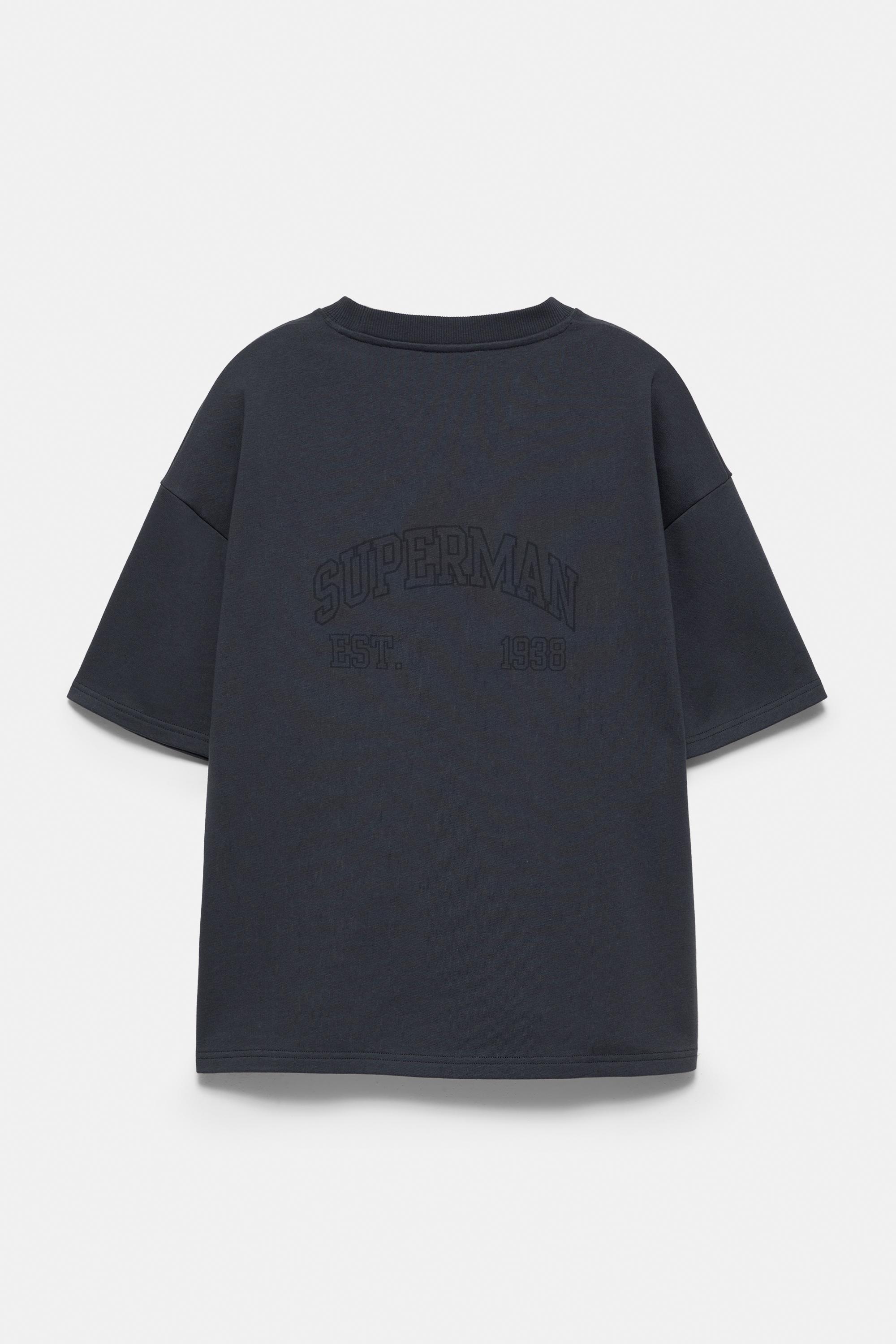 Superman short sleeve sweatshirt — Dark navy