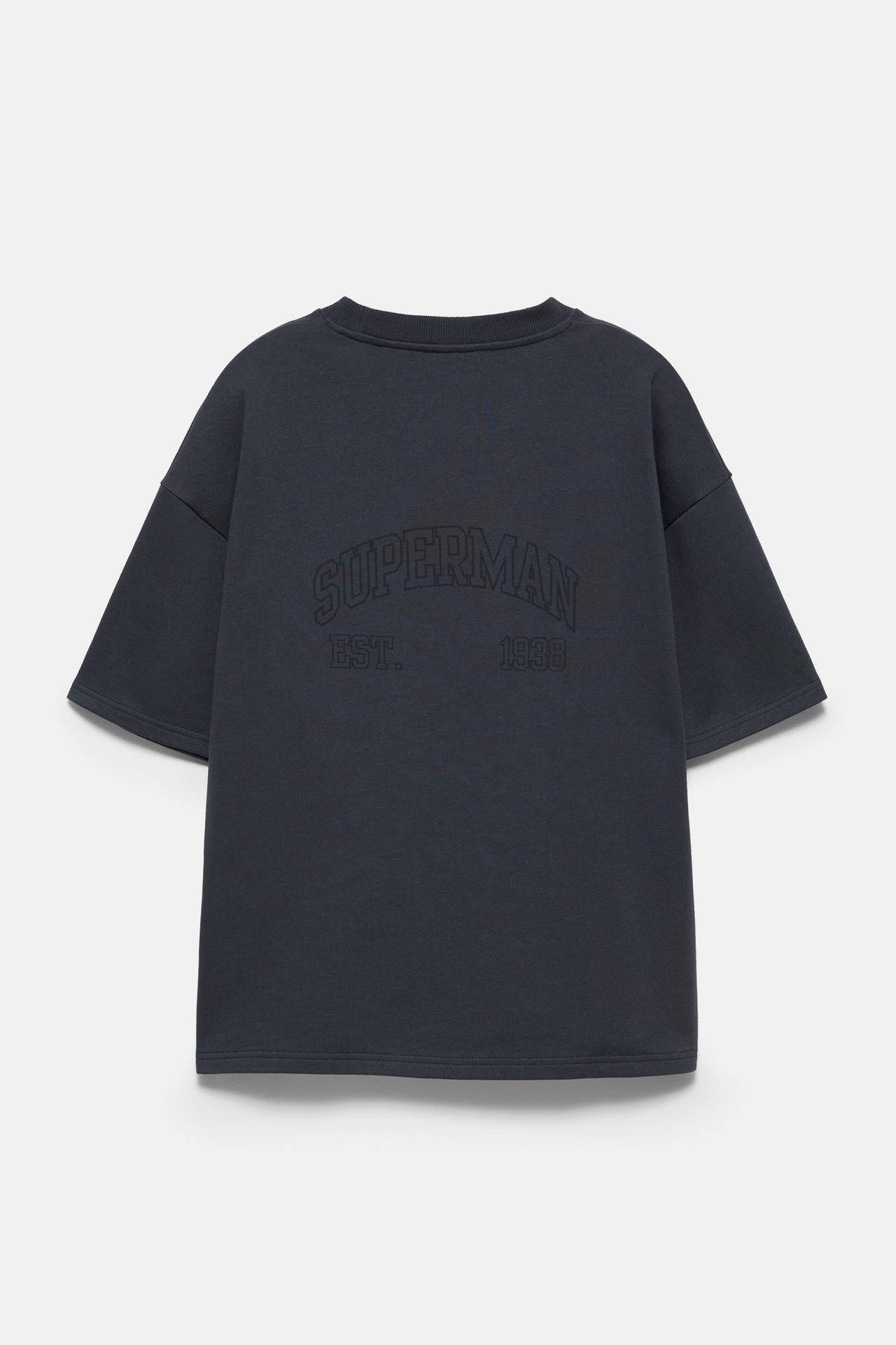 Superman short sleeve sweatshirt — Dark navy