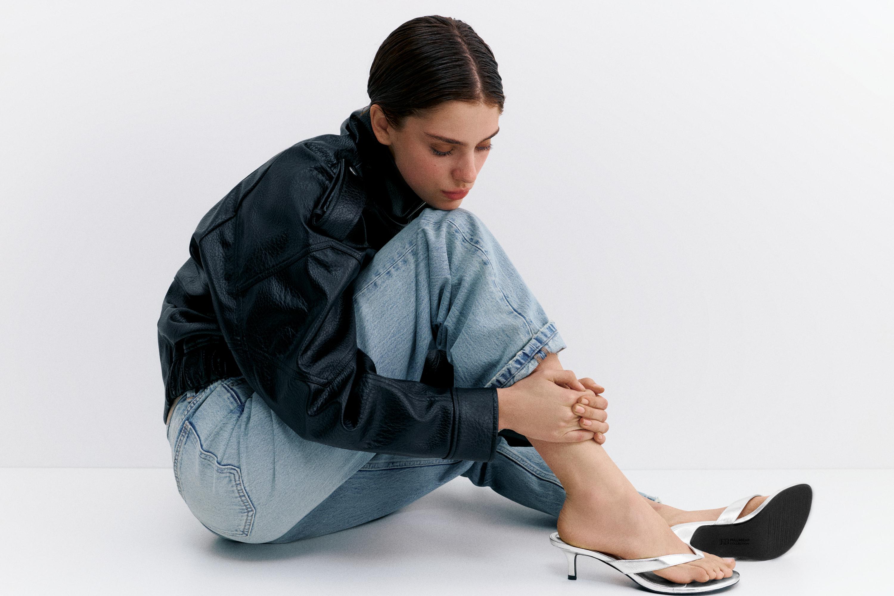 Metalik topuklu sandalet - Görsel 13