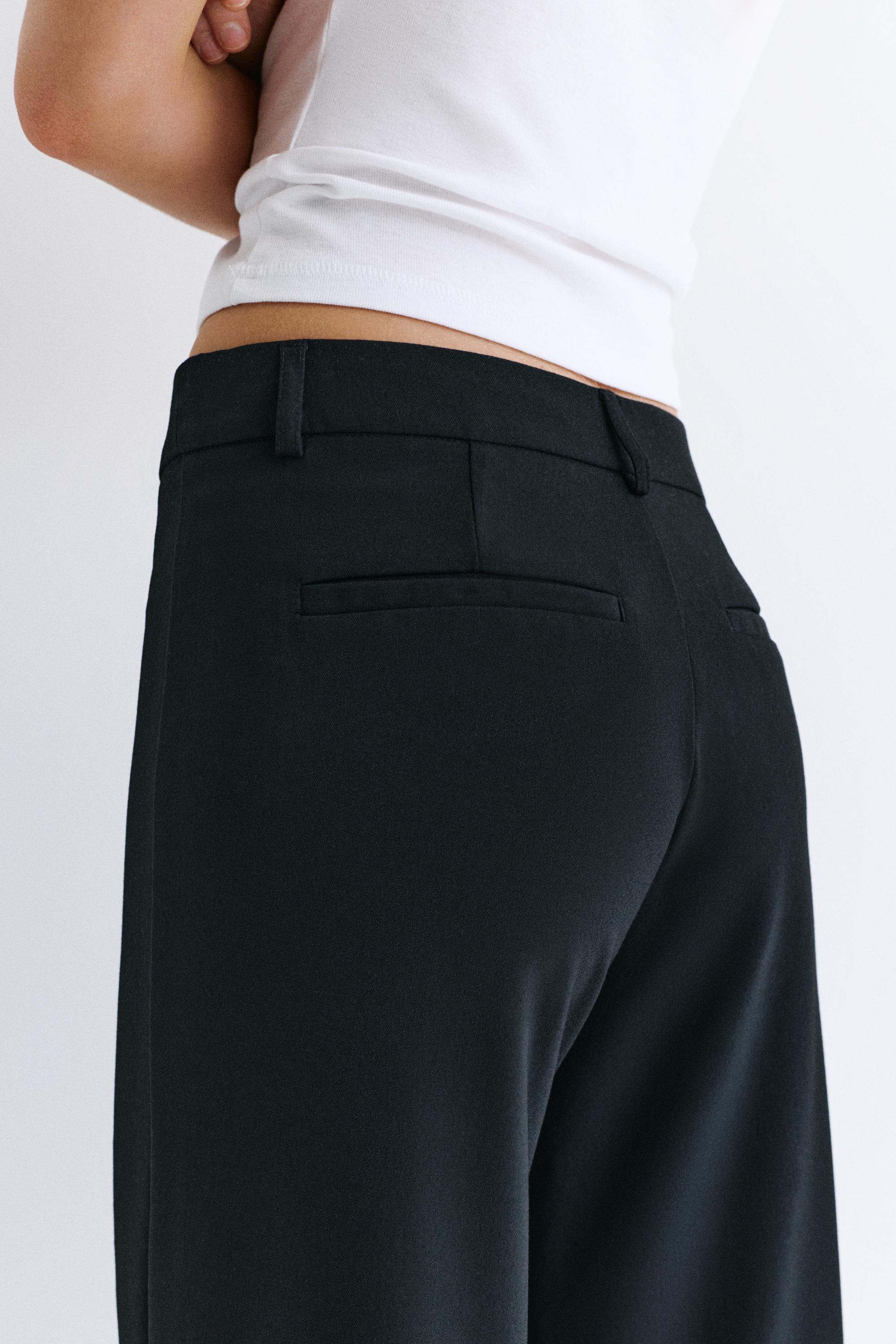 Straight-leg smart trousers — Black