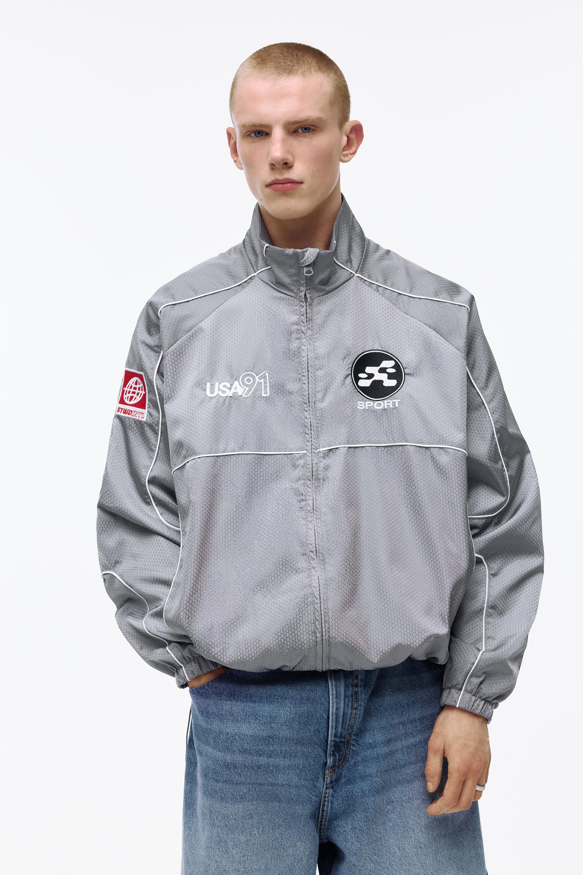 STWD contrast seam jacket — Medium grey