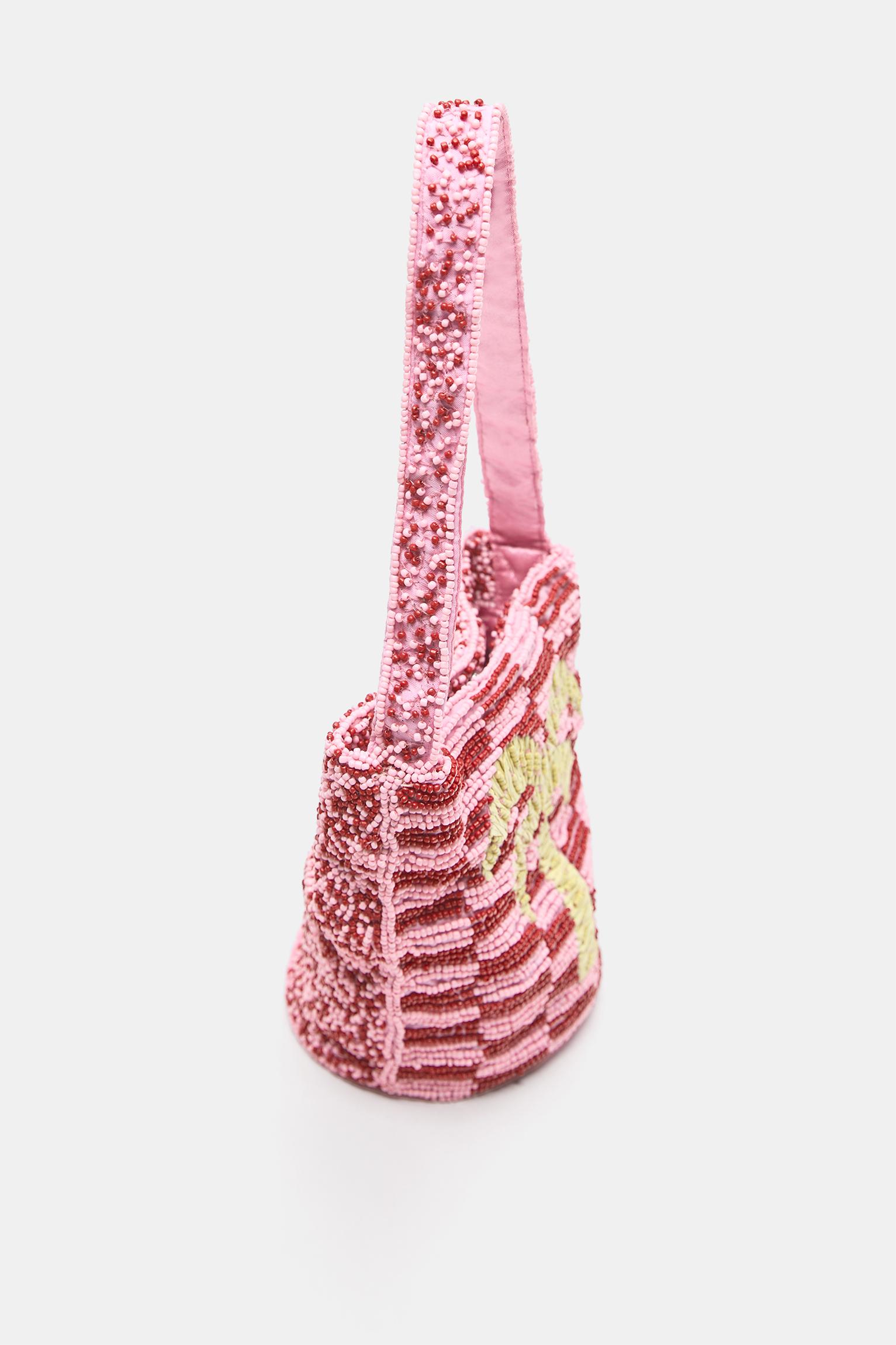 Boncuk detaylı kol çantası - Görsel 3