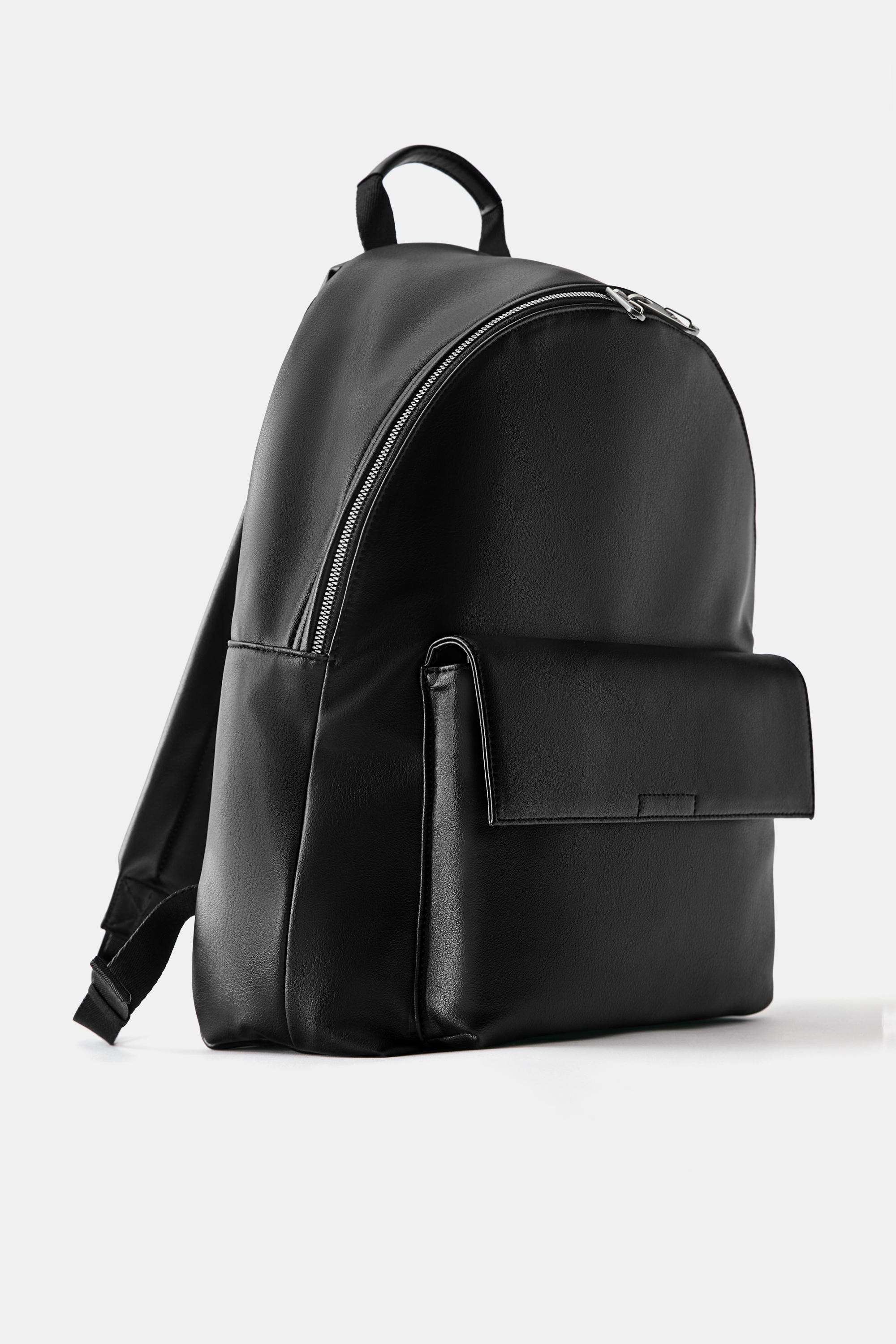 Casual flap backpack — Black