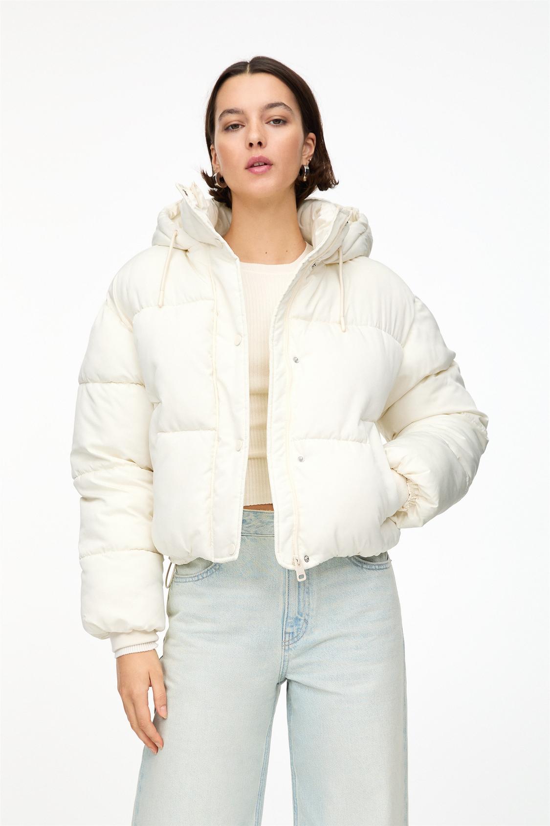 Faux Leather Bomber Jacket Pull Bear Steppjacke Xs Puffer Jacket