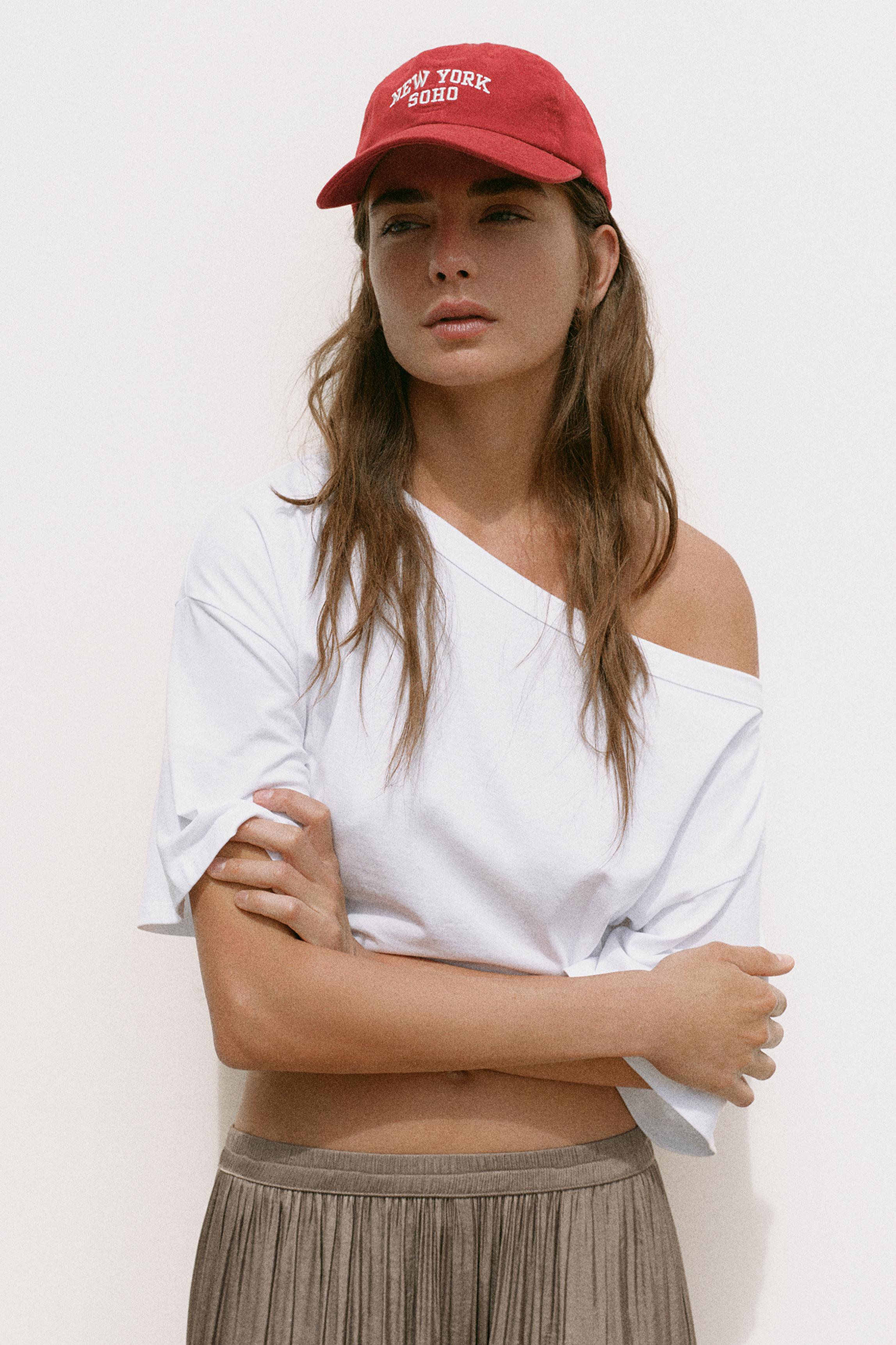 New York graphic cap — Red