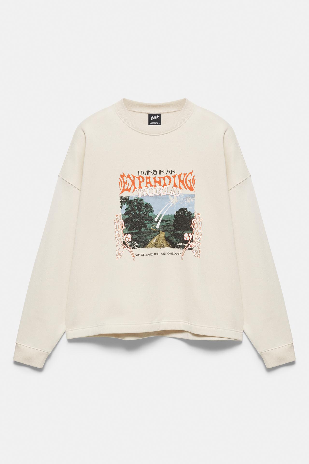 STWD graphic sweatshirt — Ecru