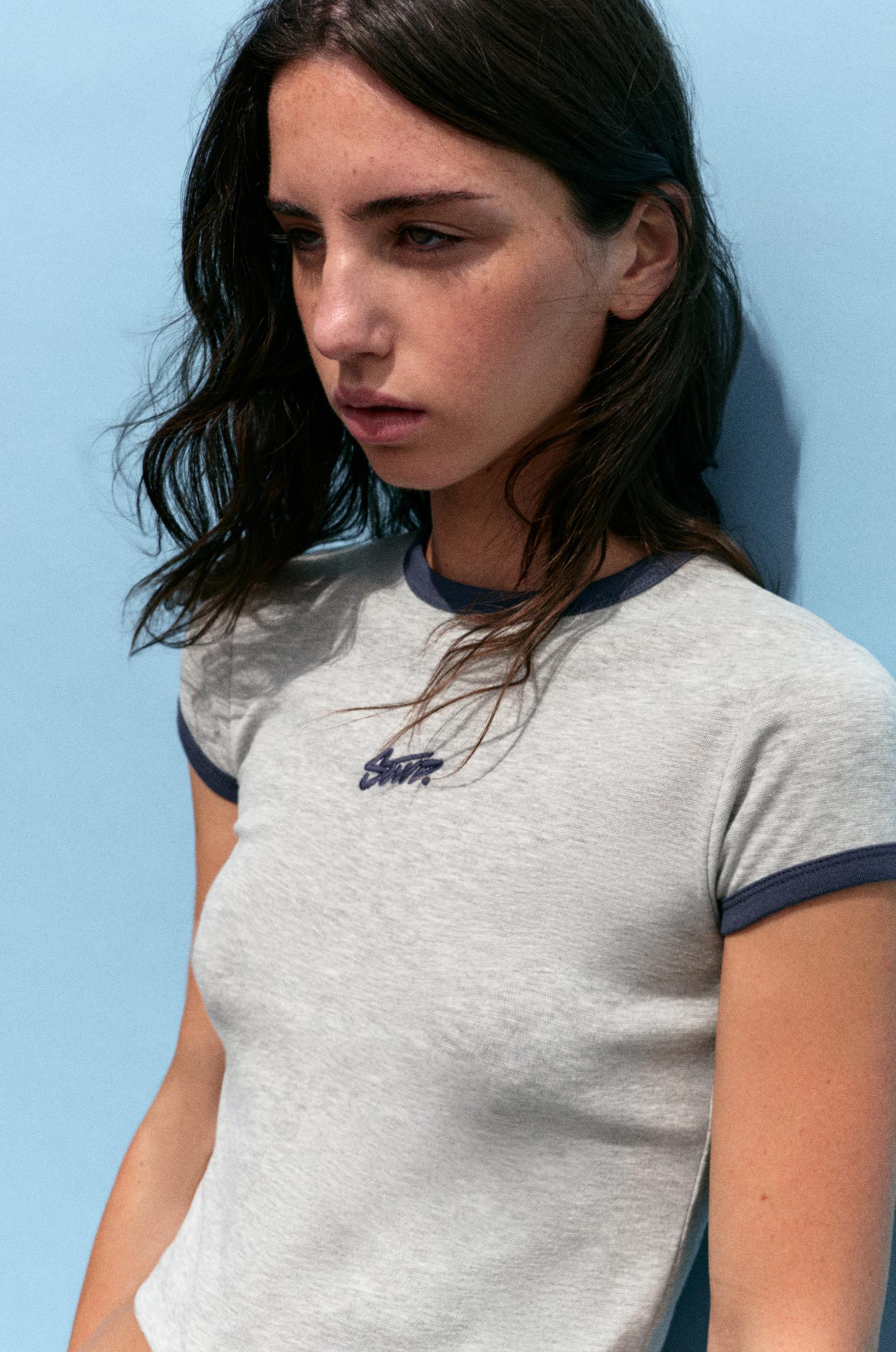 STWD graphic T-shirt — Grey marl
