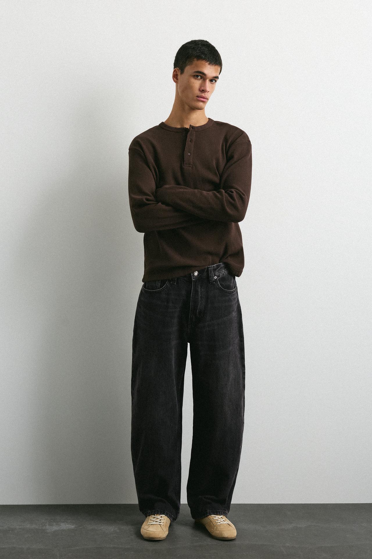 Baggy balloon jeans — Faded black
