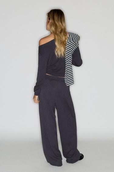 Wide-leg trousers with darts — Anthracite grey 4