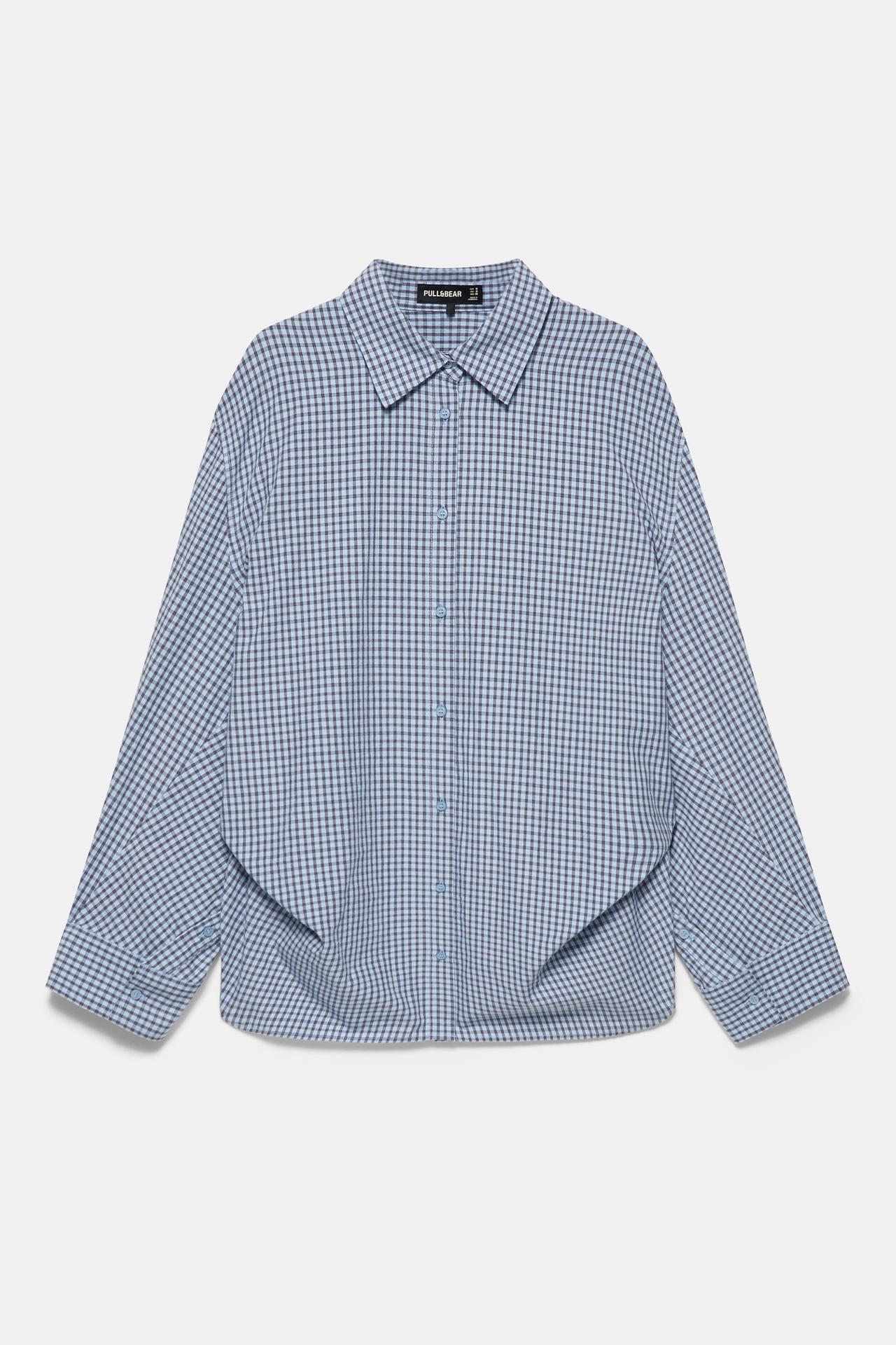 Oversize check shirt — Blue shades